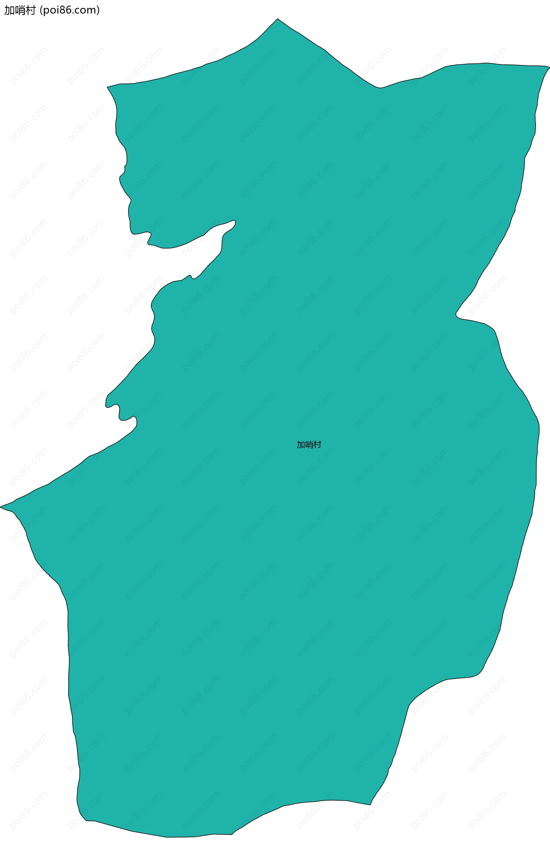 加哨村边界地图