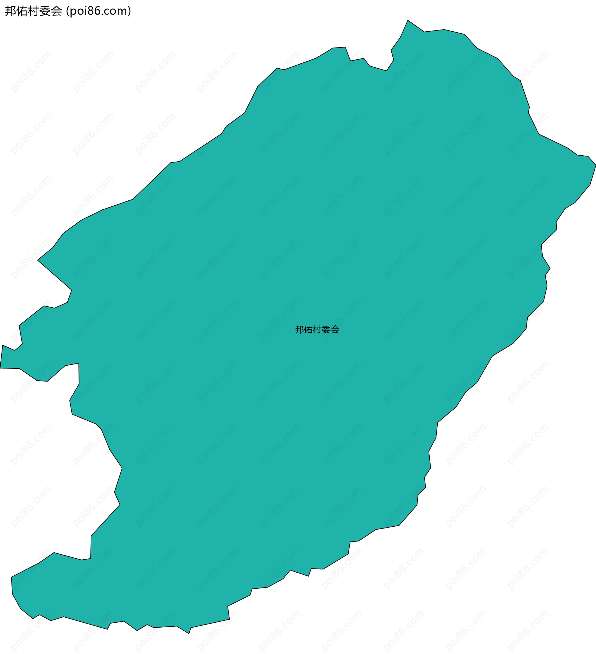 邦佑村委会边界地图