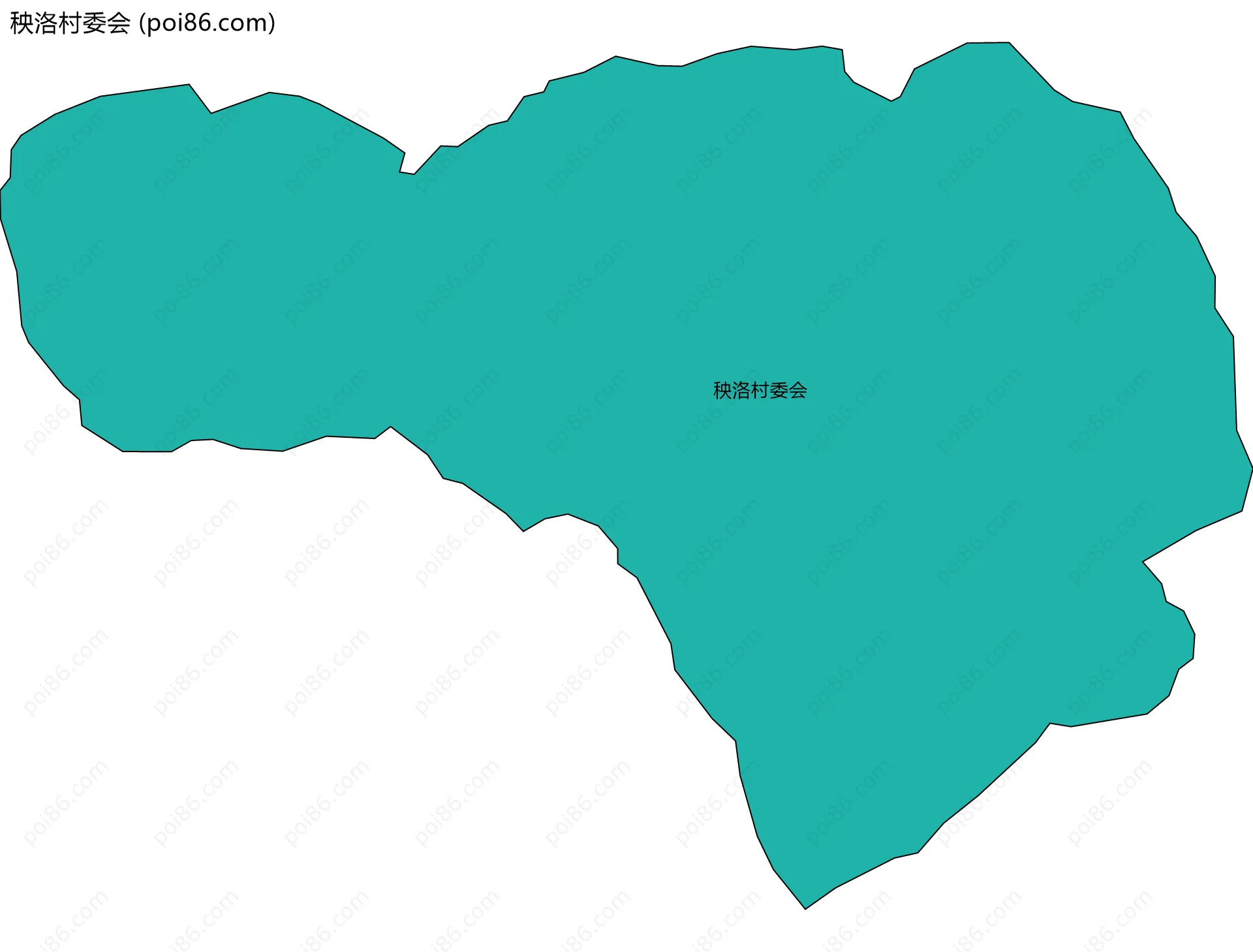 秧洛村委会边界地图