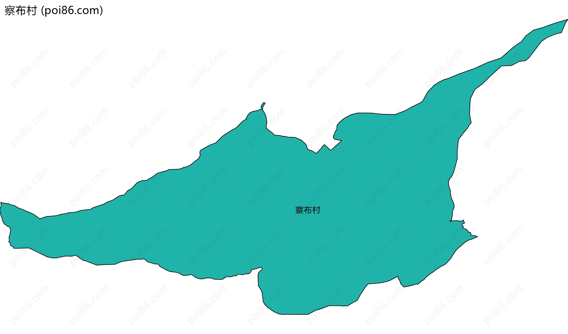 察布村边界地图