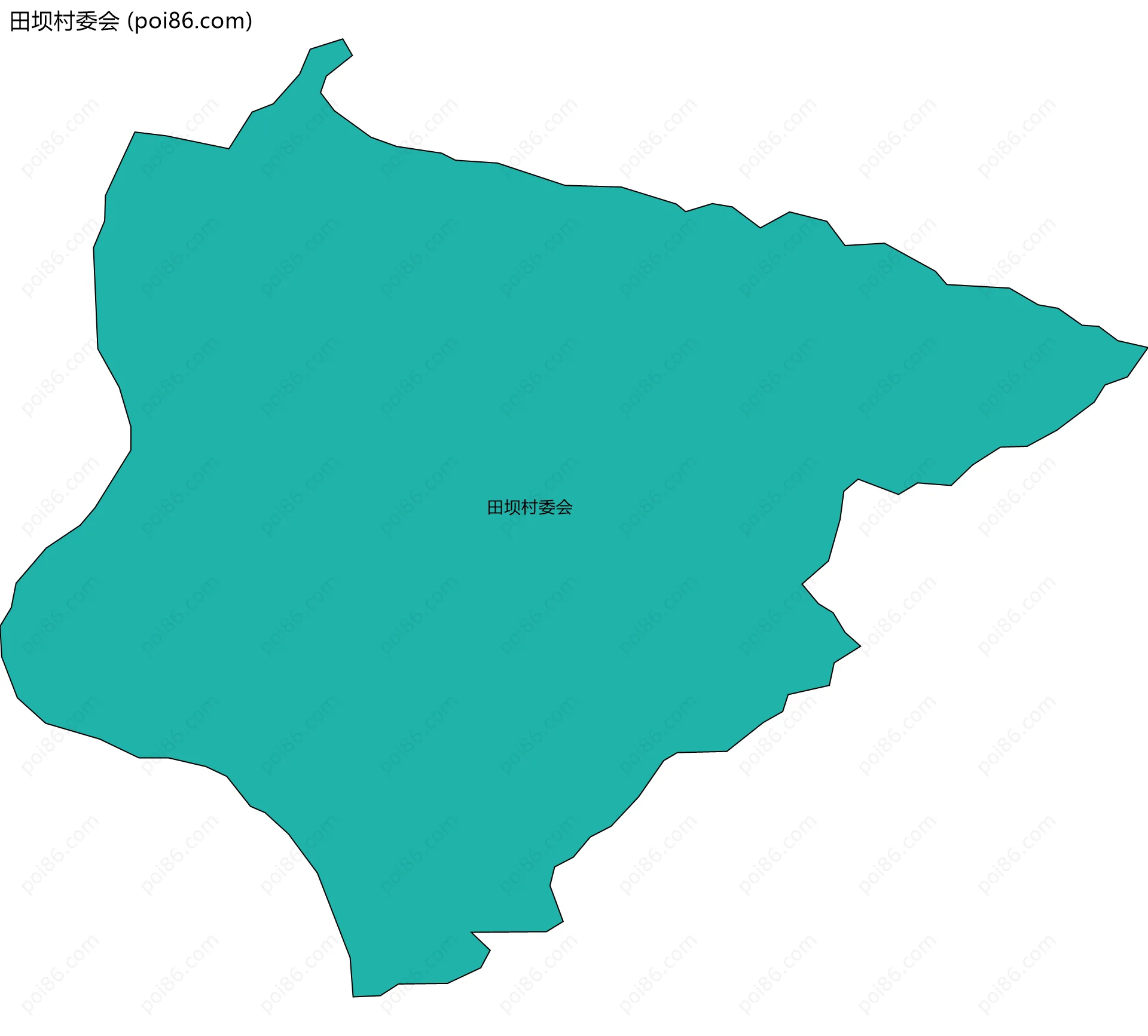 田坝村委会边界地图