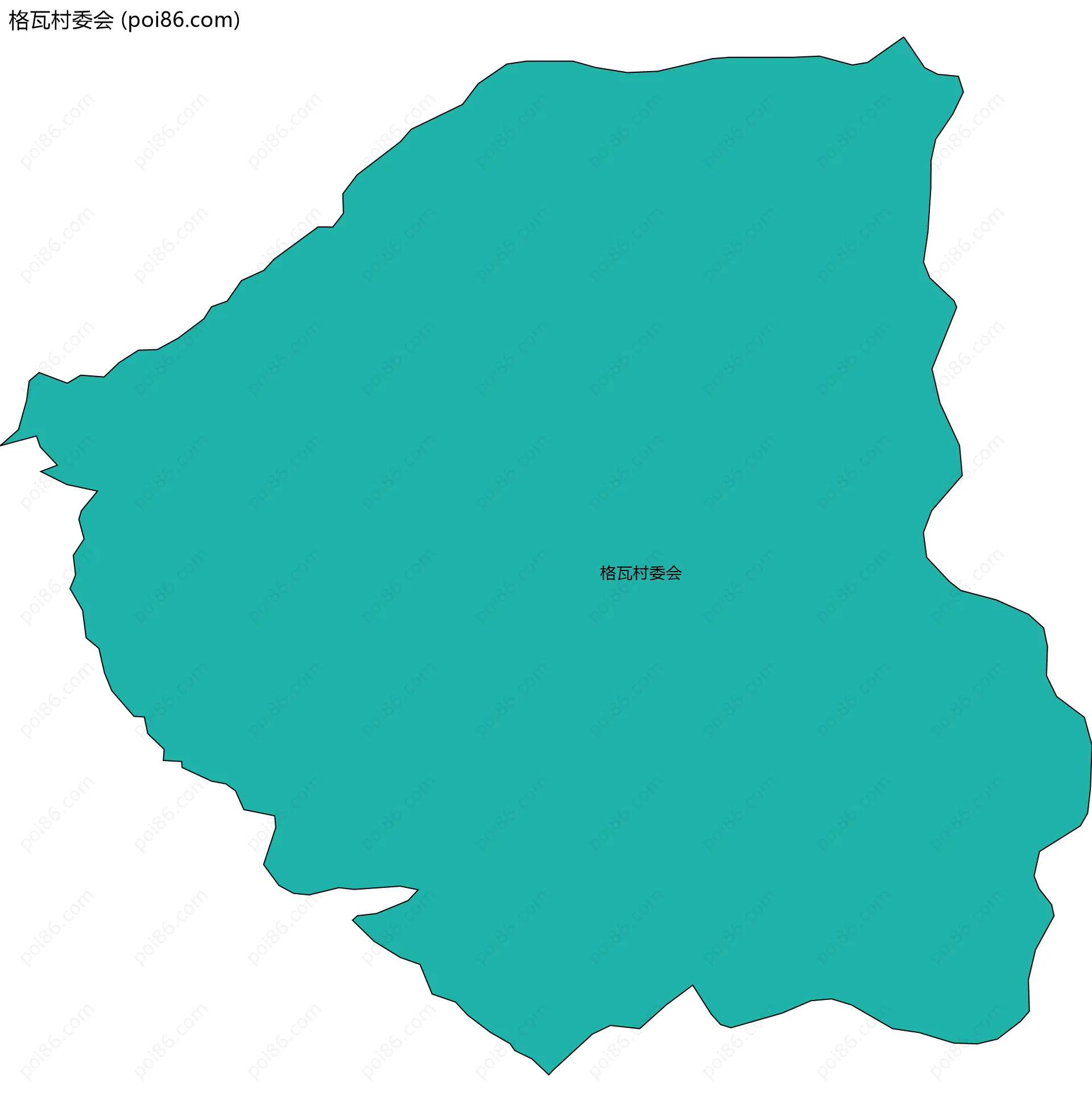 格瓦村委会边界地图
