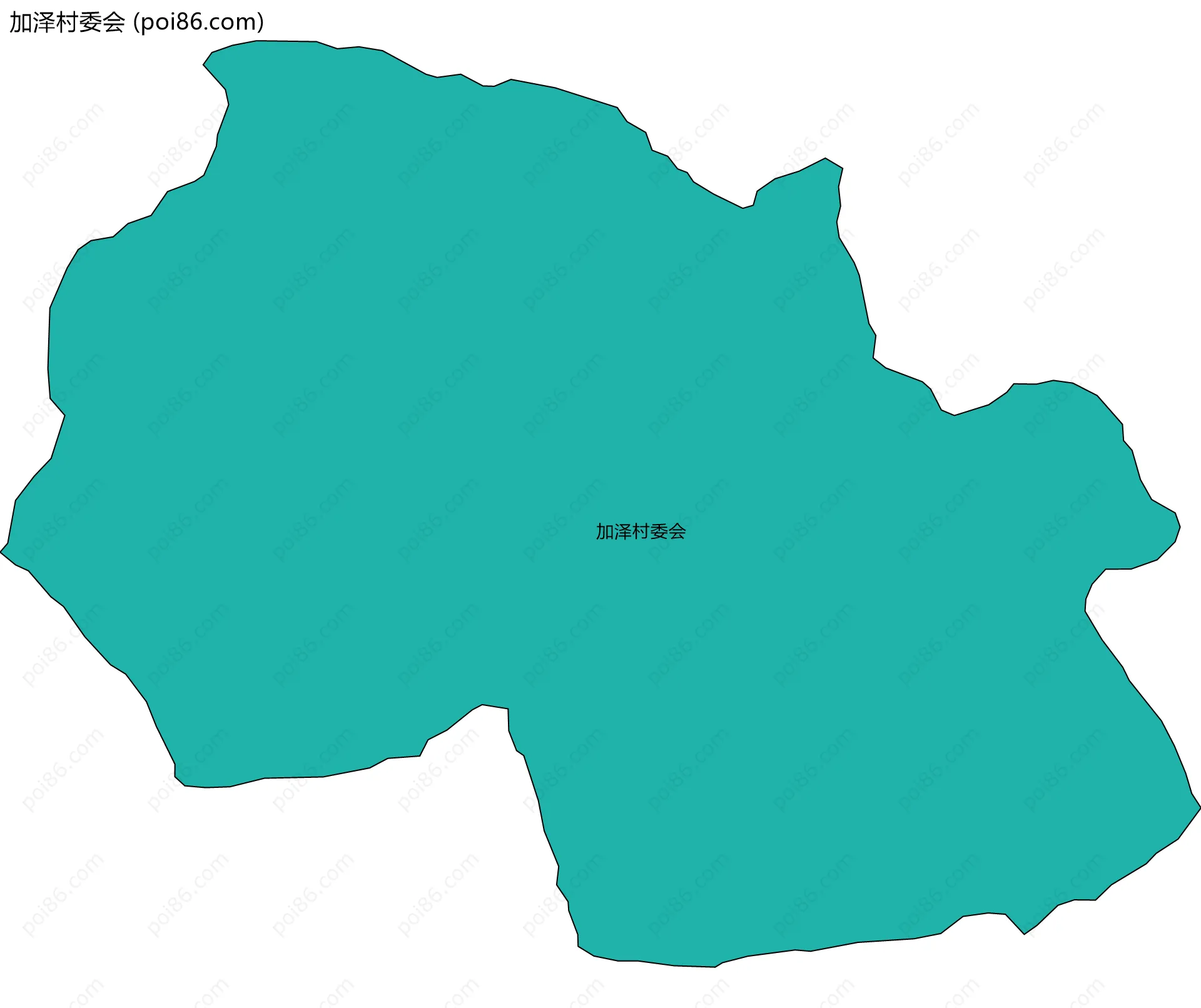 加泽村委会边界地图