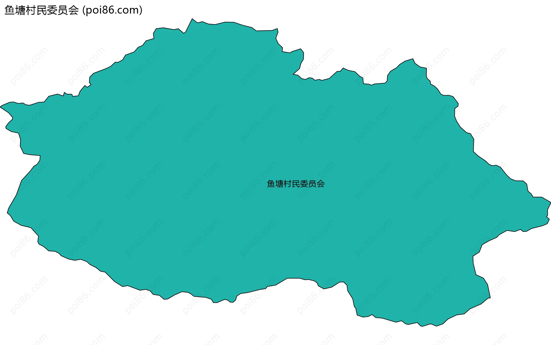鱼塘村民委员会边界地图