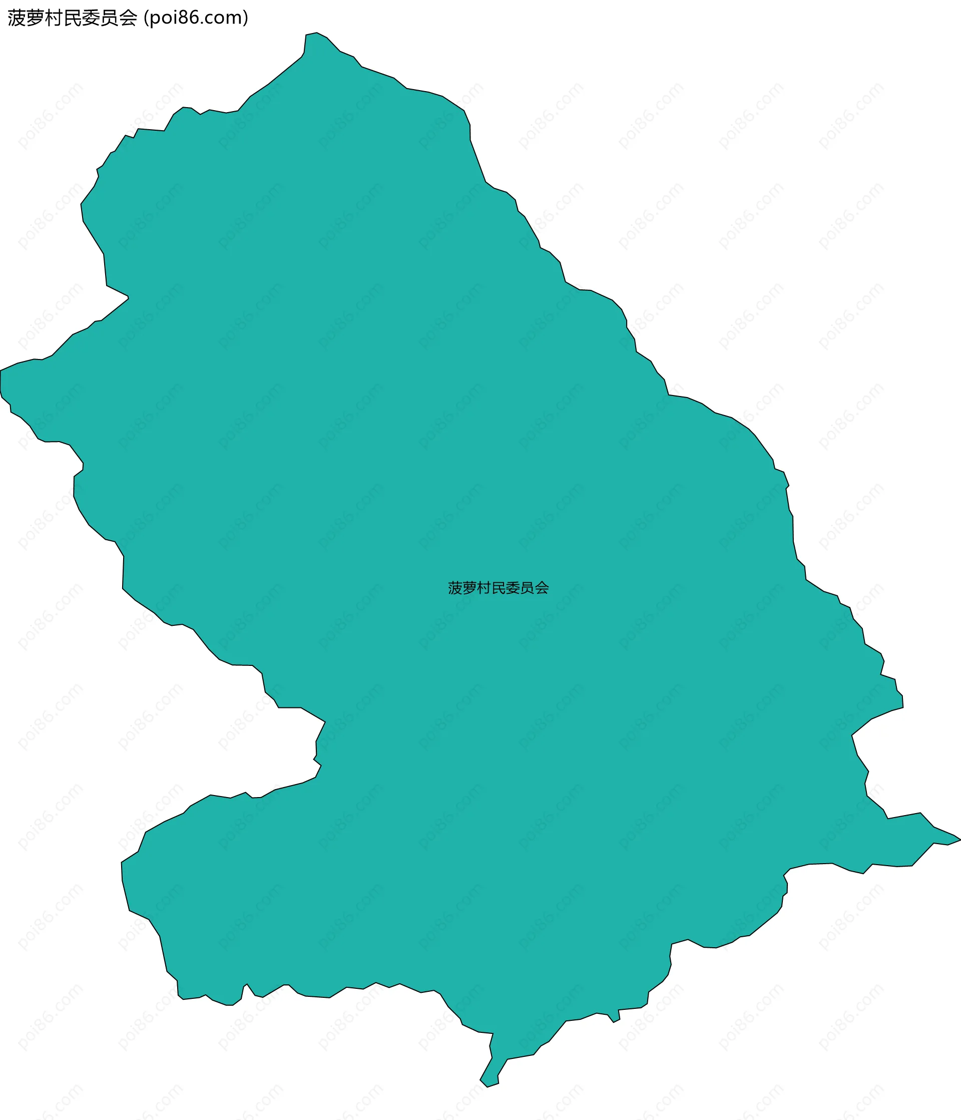 菠萝村民委员会边界地图