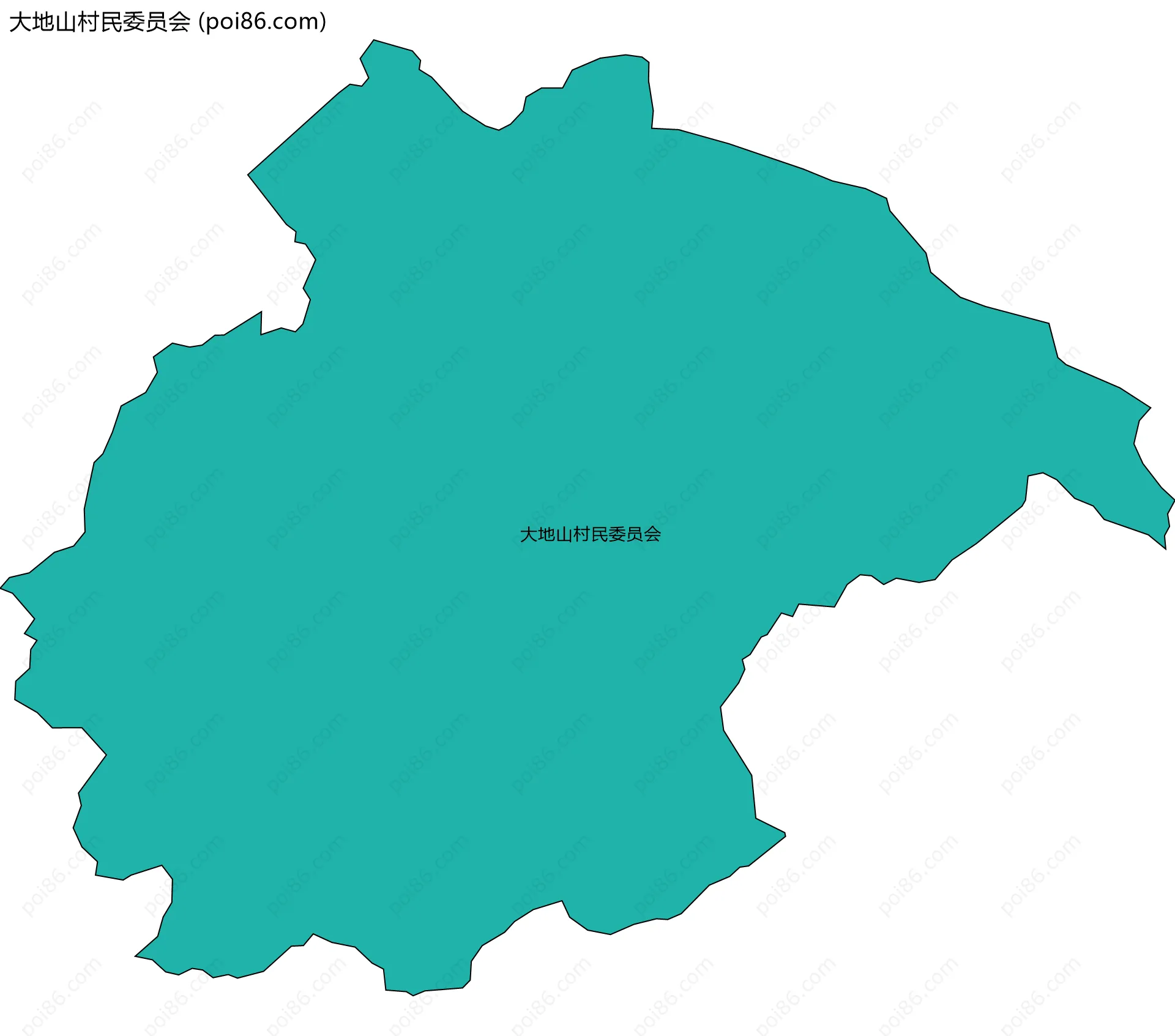 大地山村民委员会边界地图