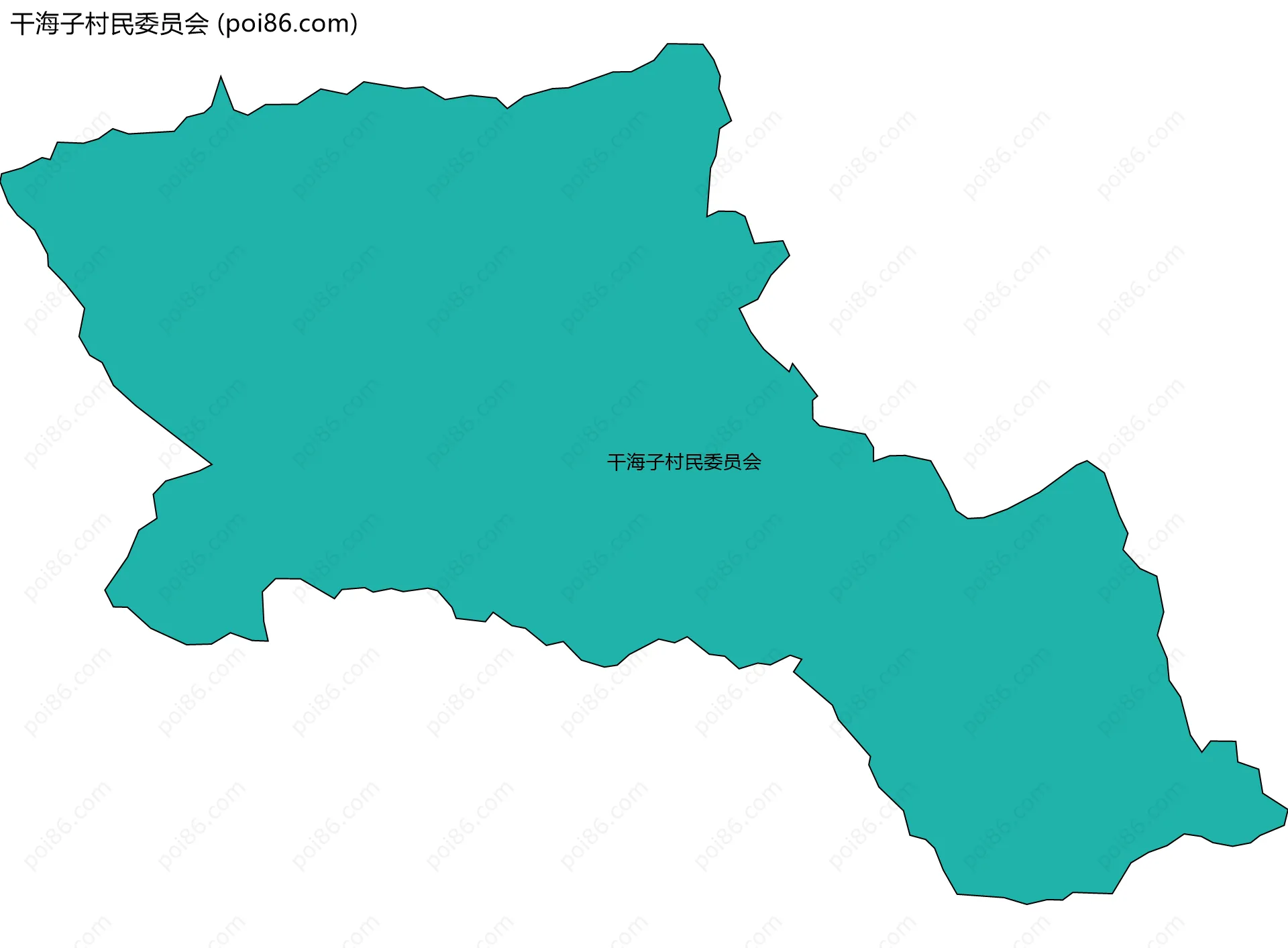 干海子村民委员会边界地图