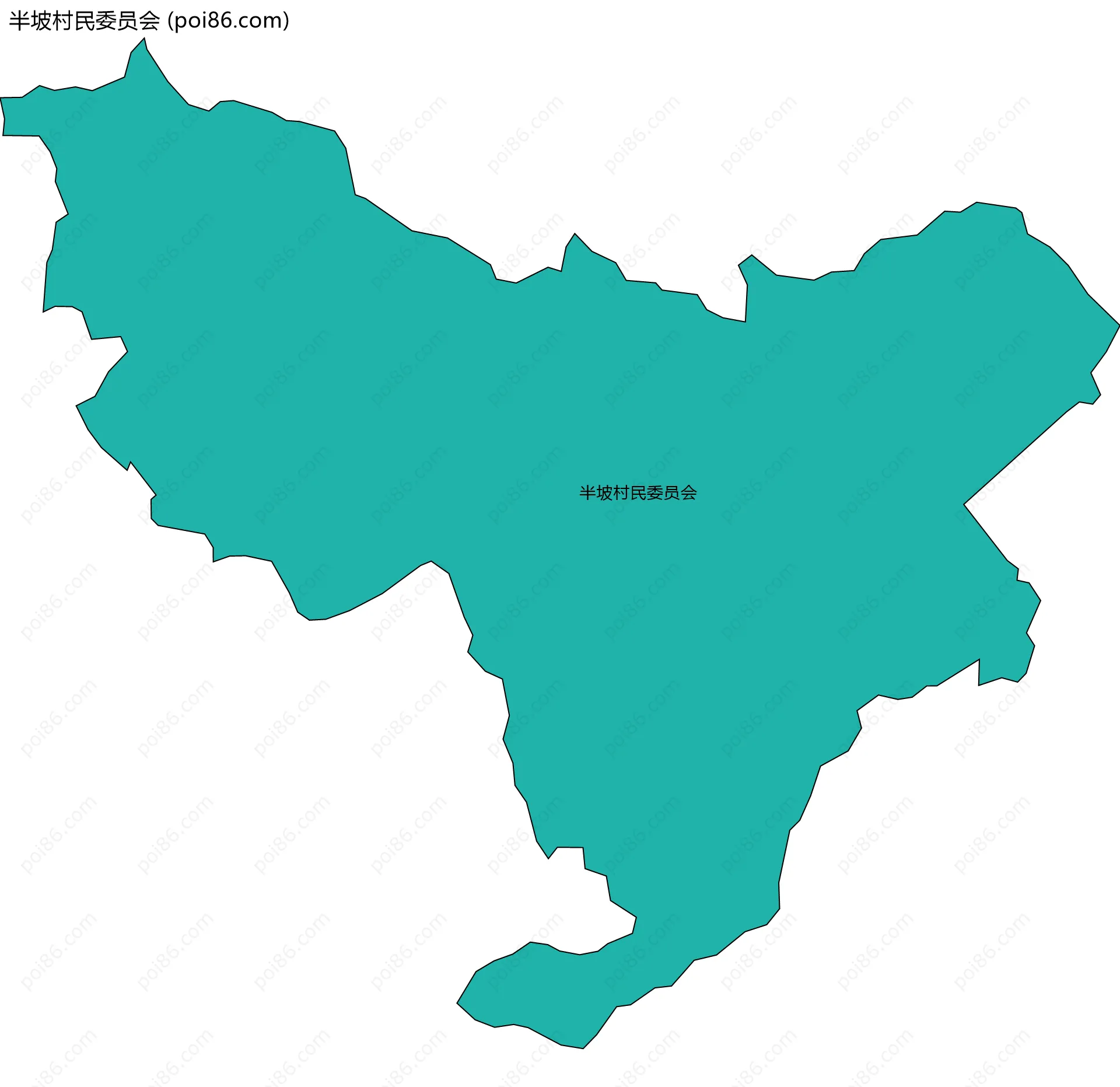 半坡村民委员会边界地图