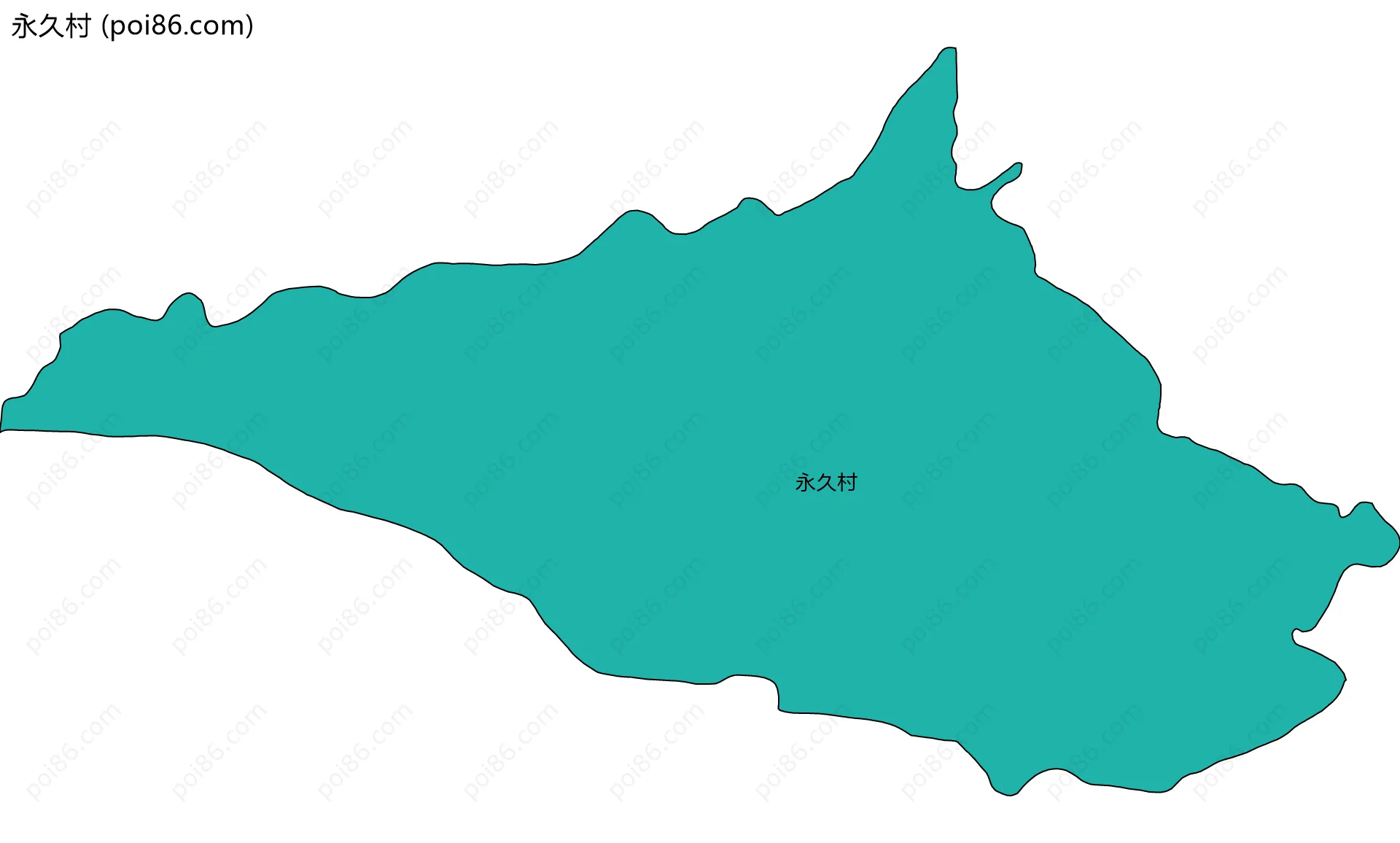 永久村边界地图