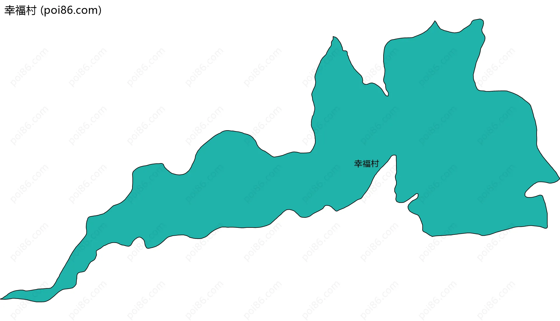 幸福村边界地图