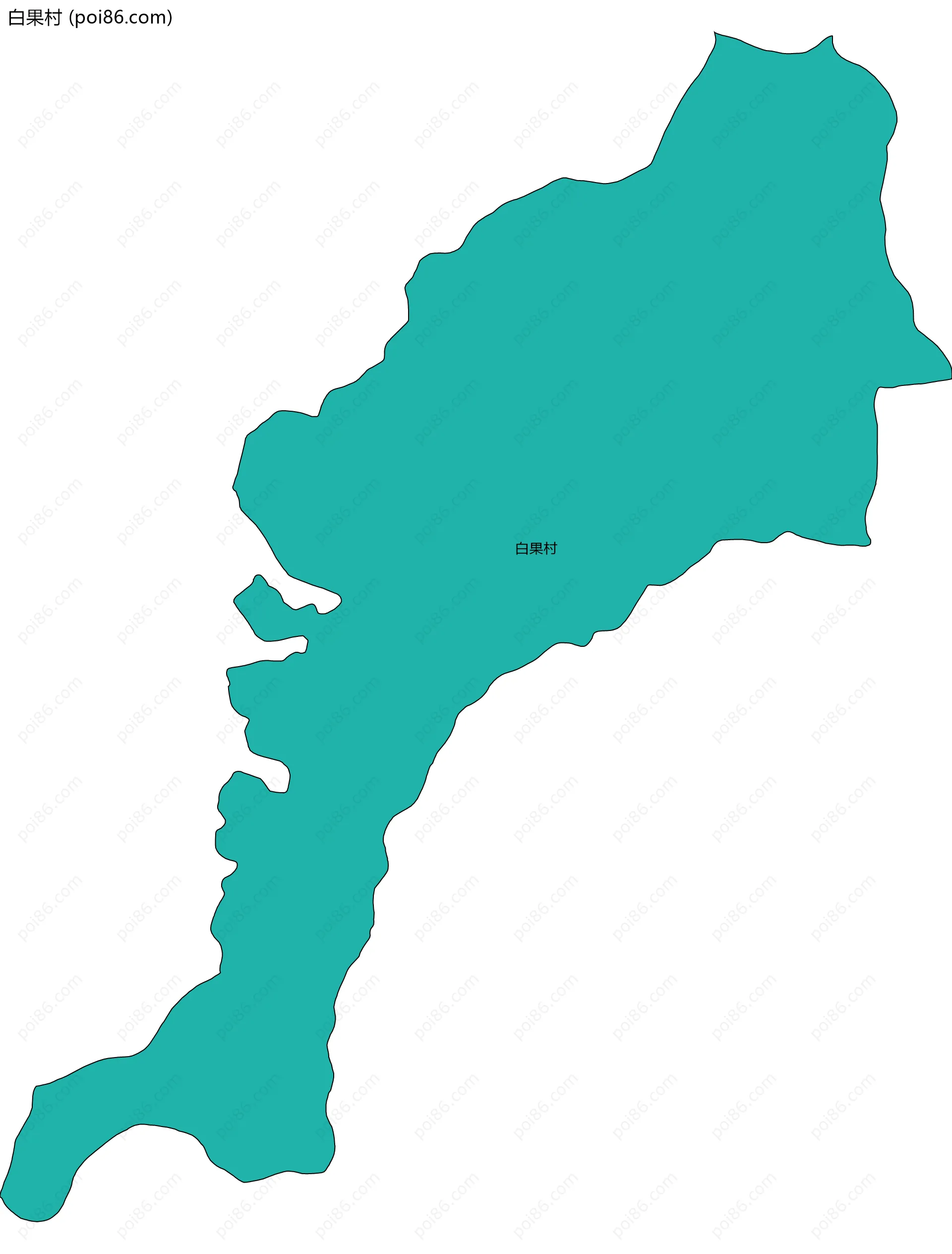 白果村边界地图