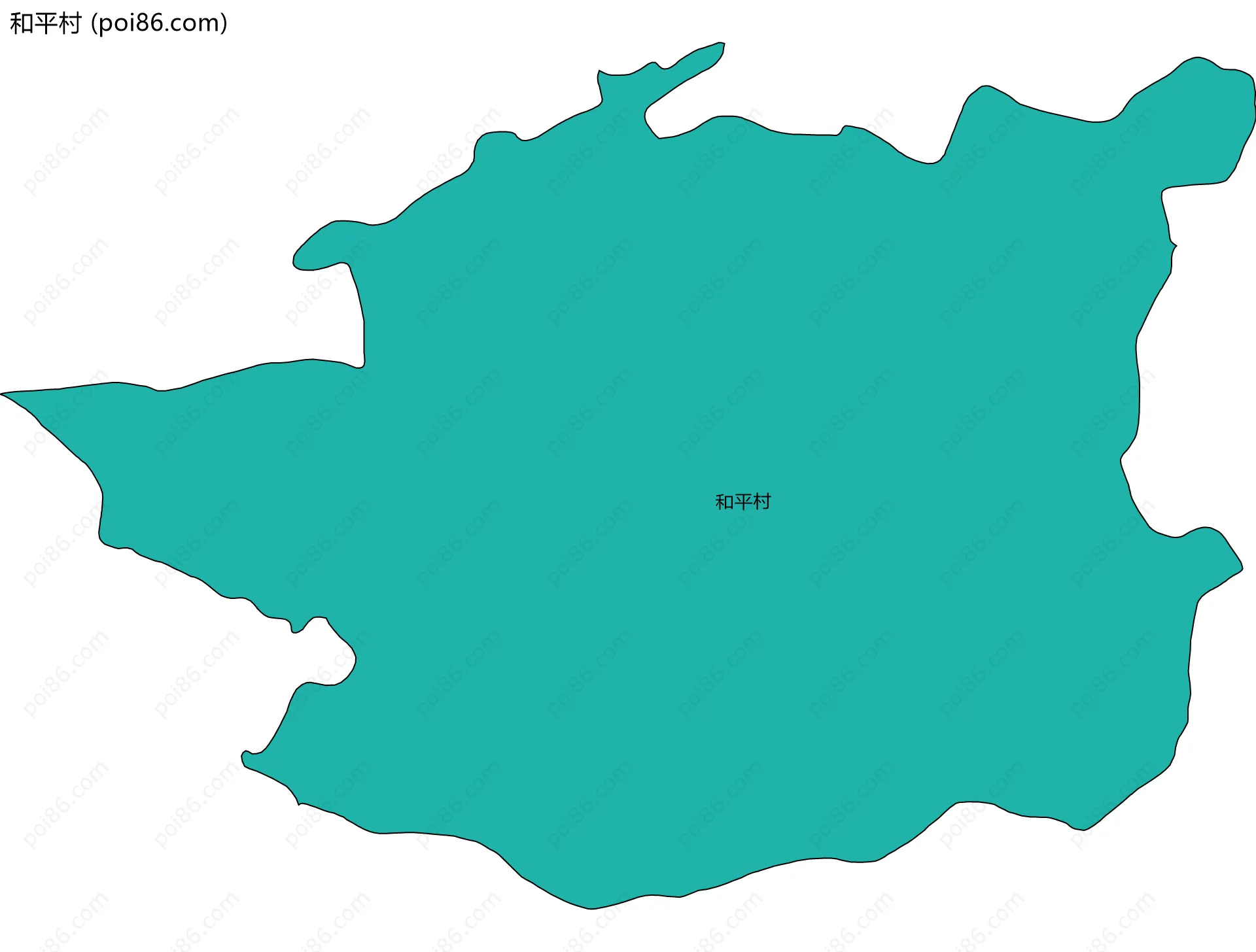 和平村边界地图