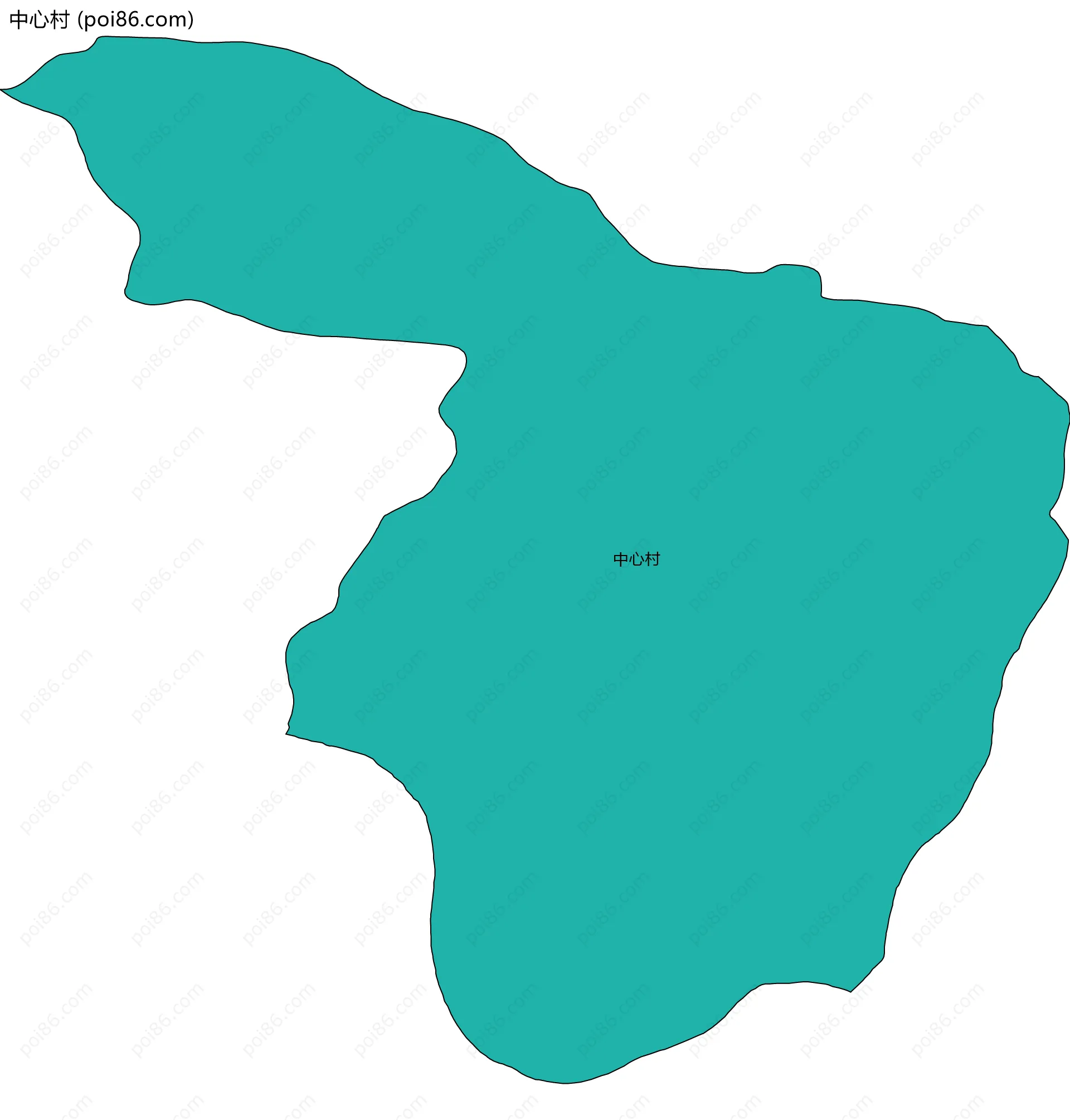 中心村边界地图