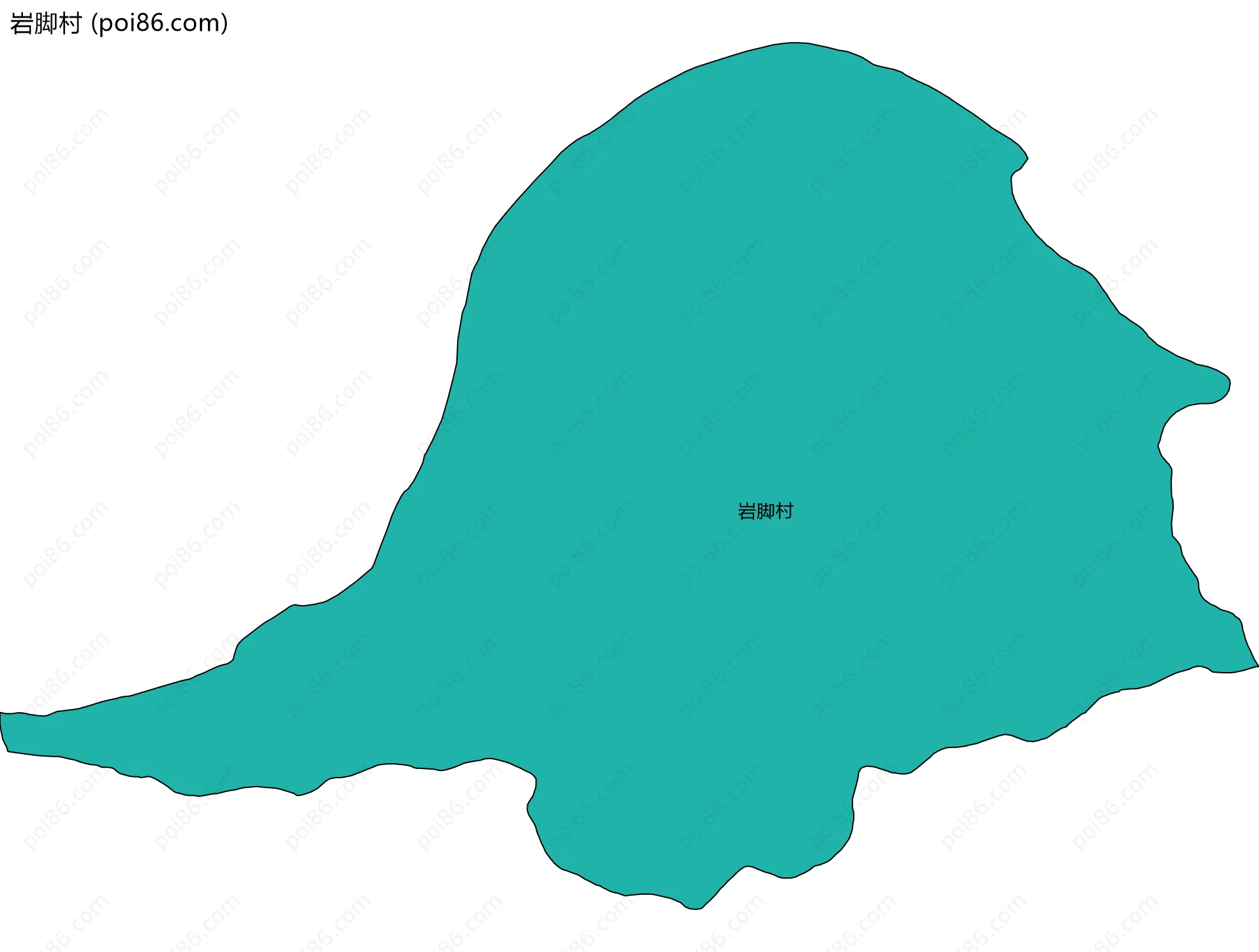 岩脚村边界地图