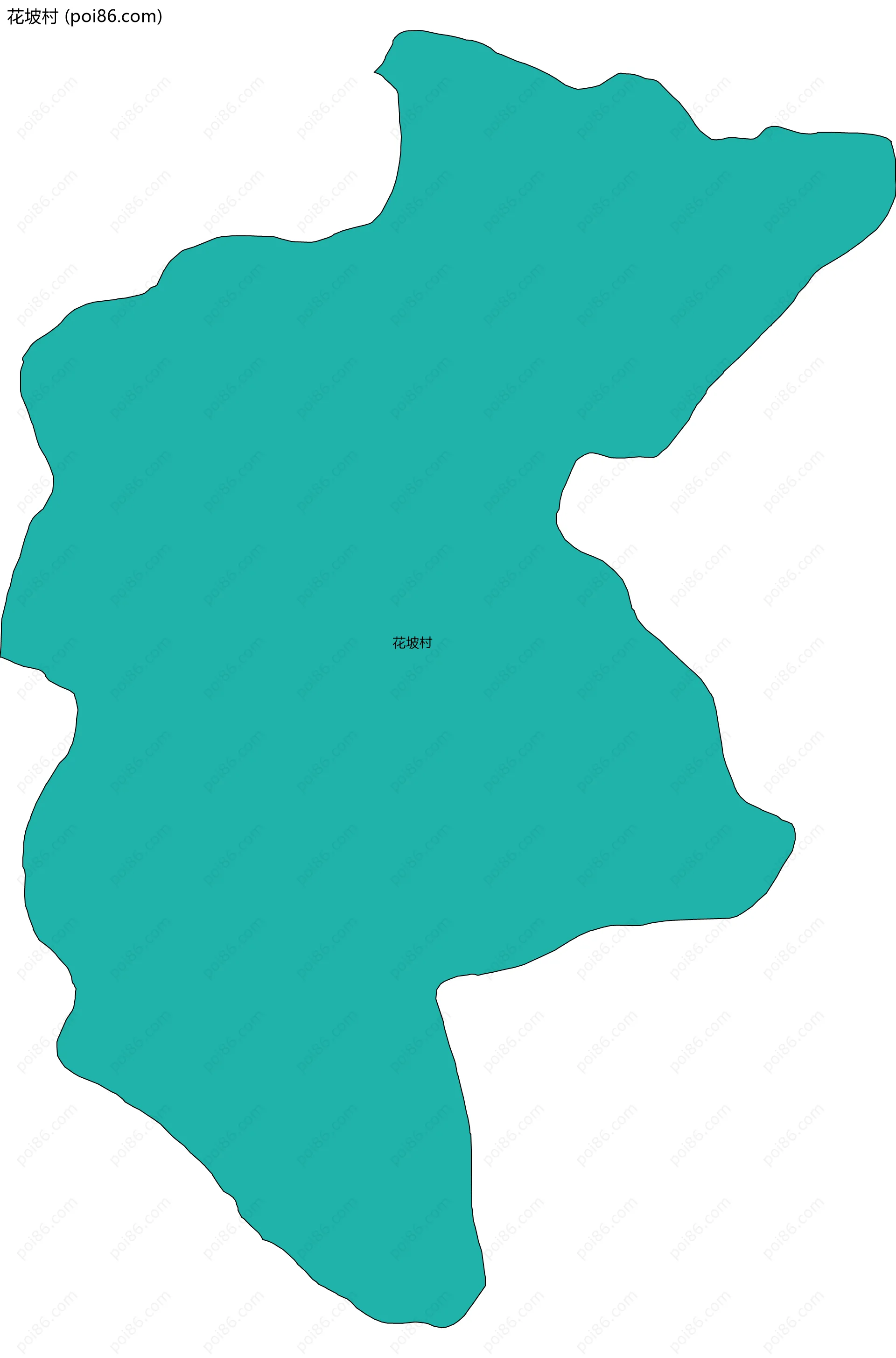 花坡村边界地图