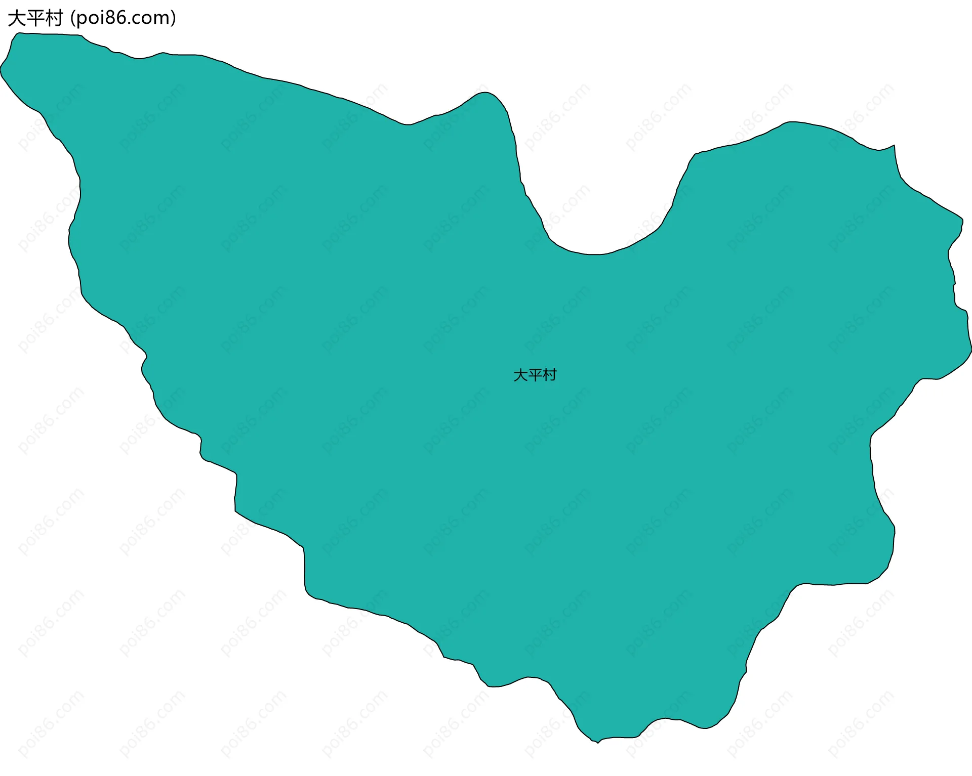 大平村边界地图
