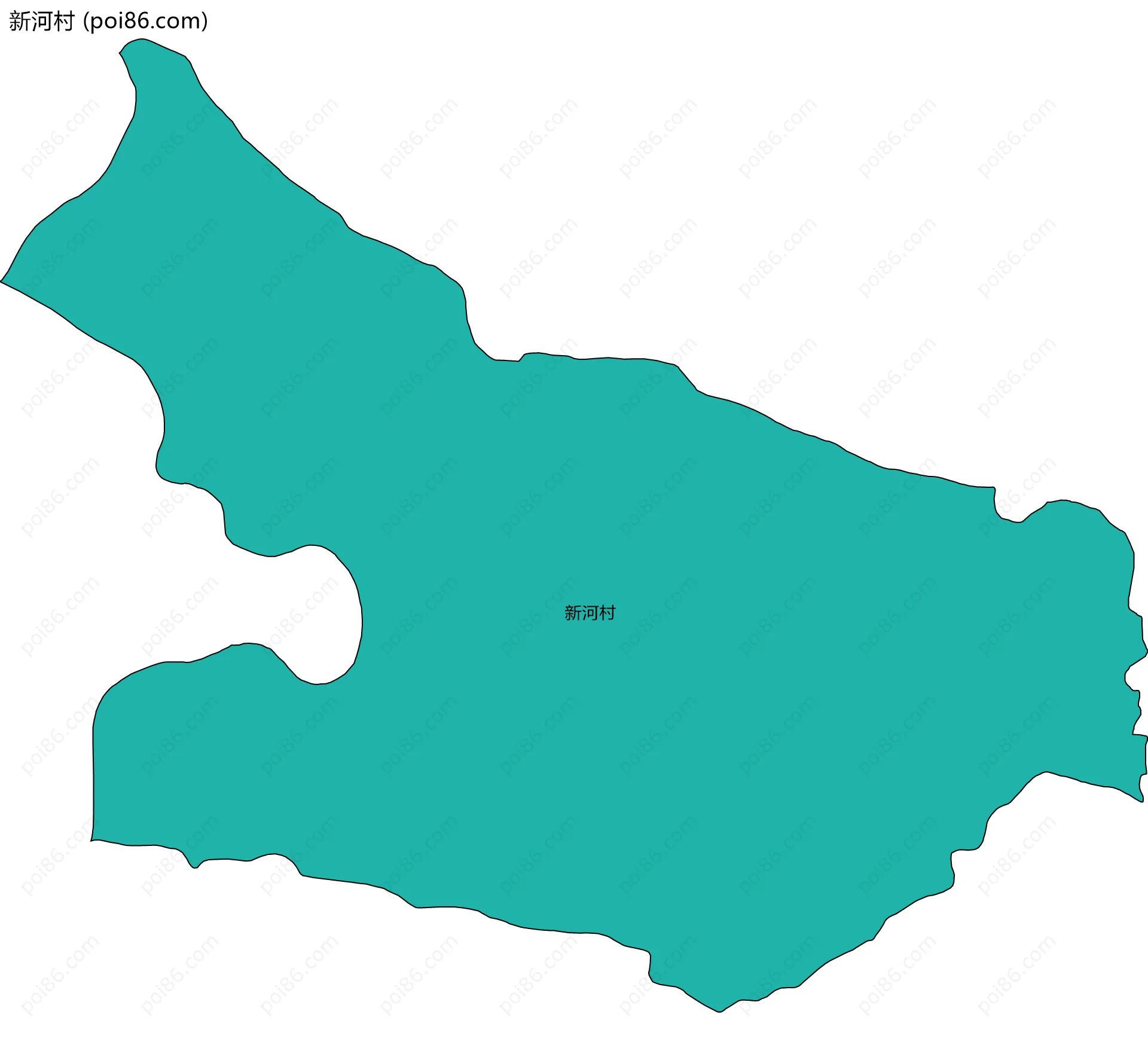新河村边界地图