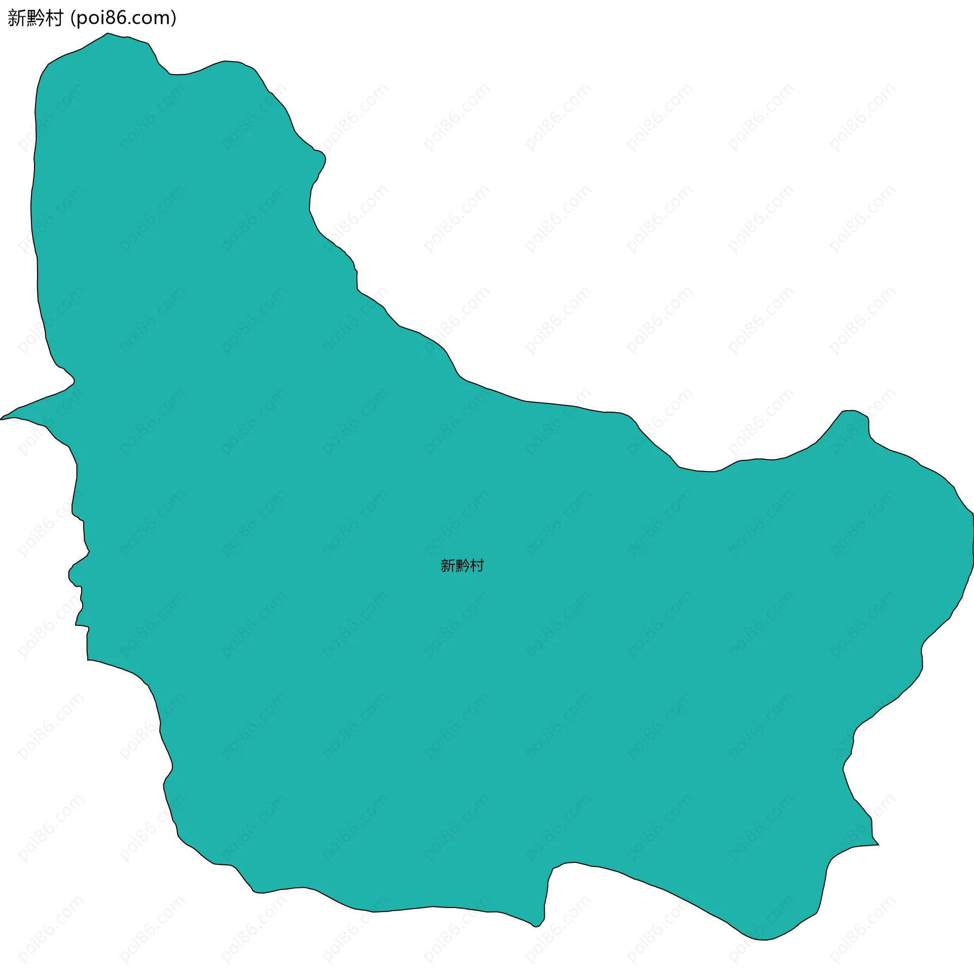 新黔村边界地图