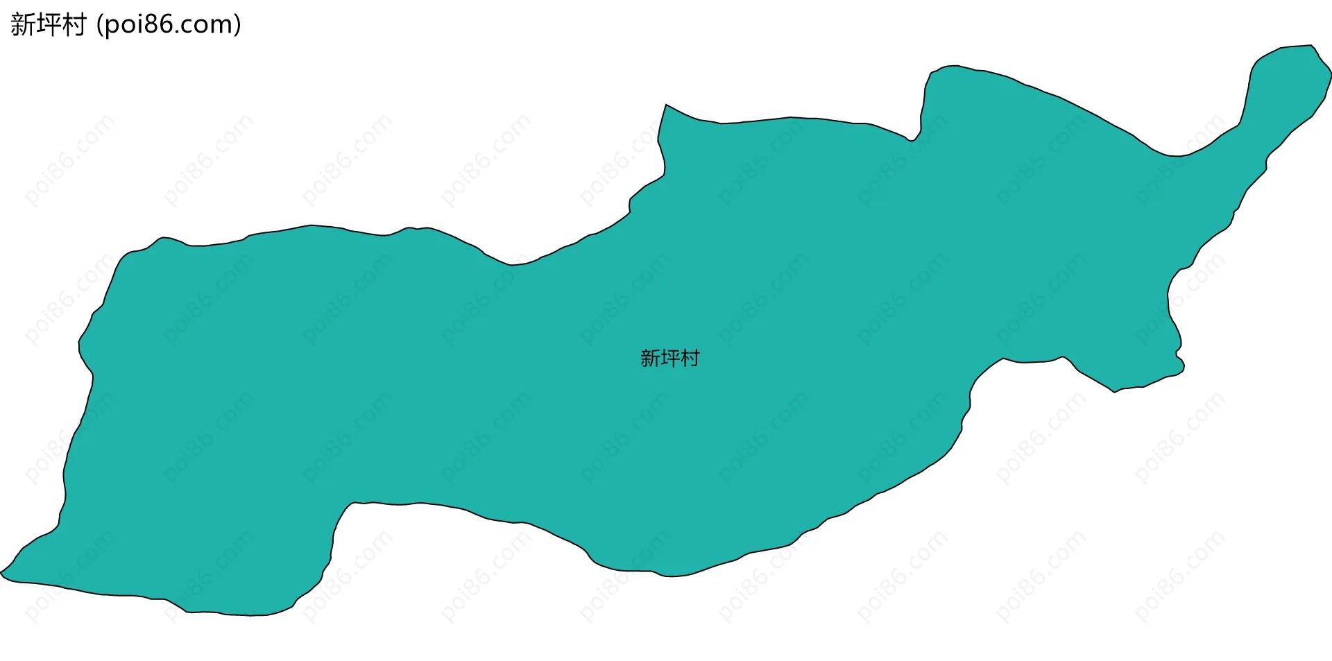 新坪村边界地图