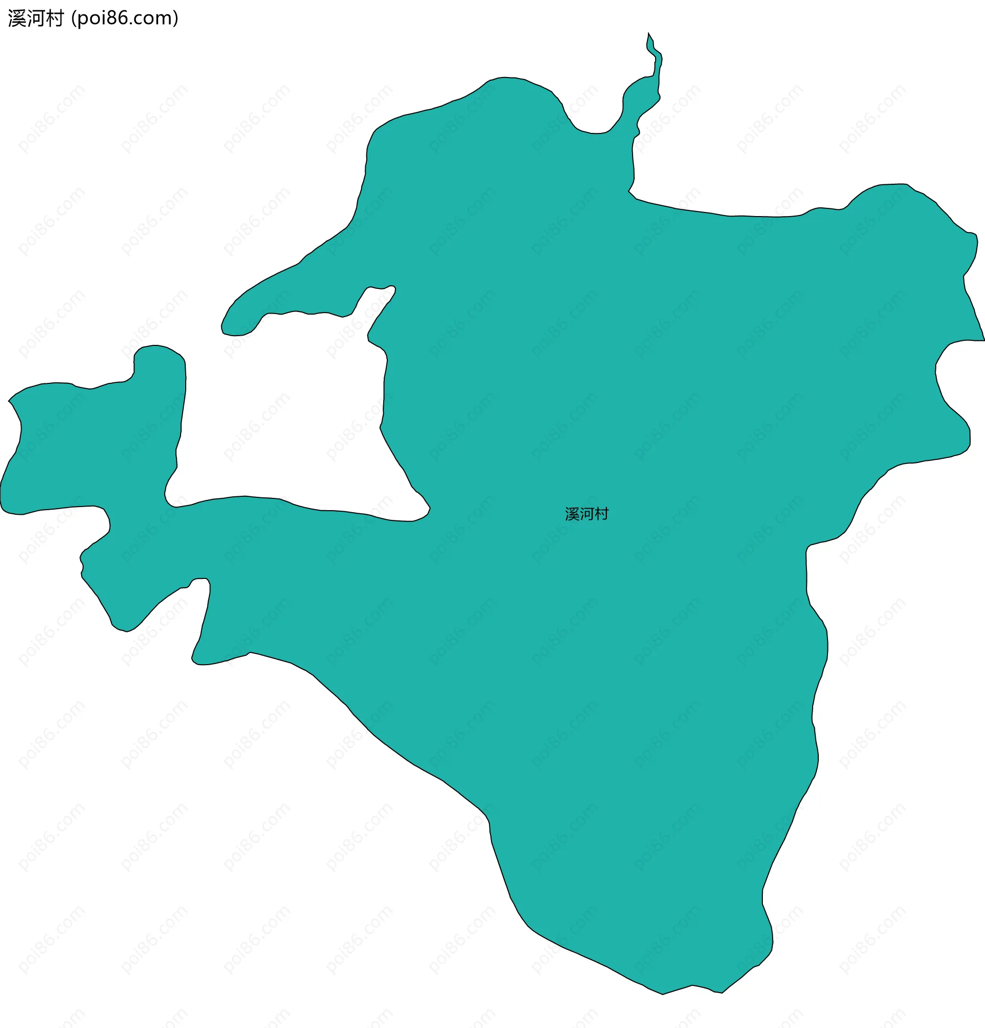 溪河村边界地图