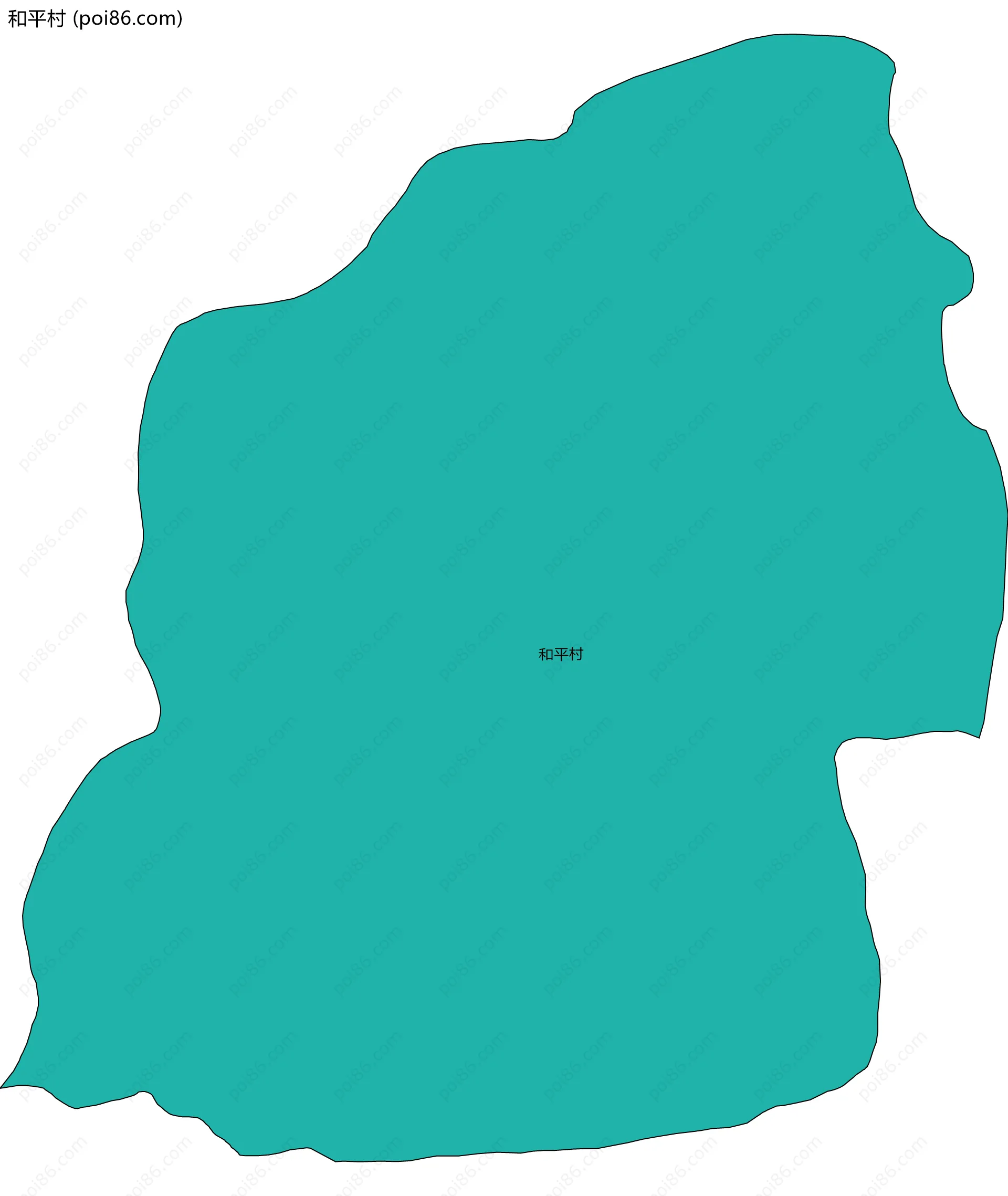 和平村边界地图