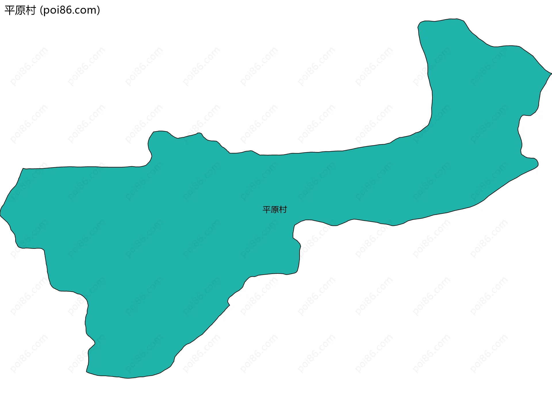 平原村边界地图