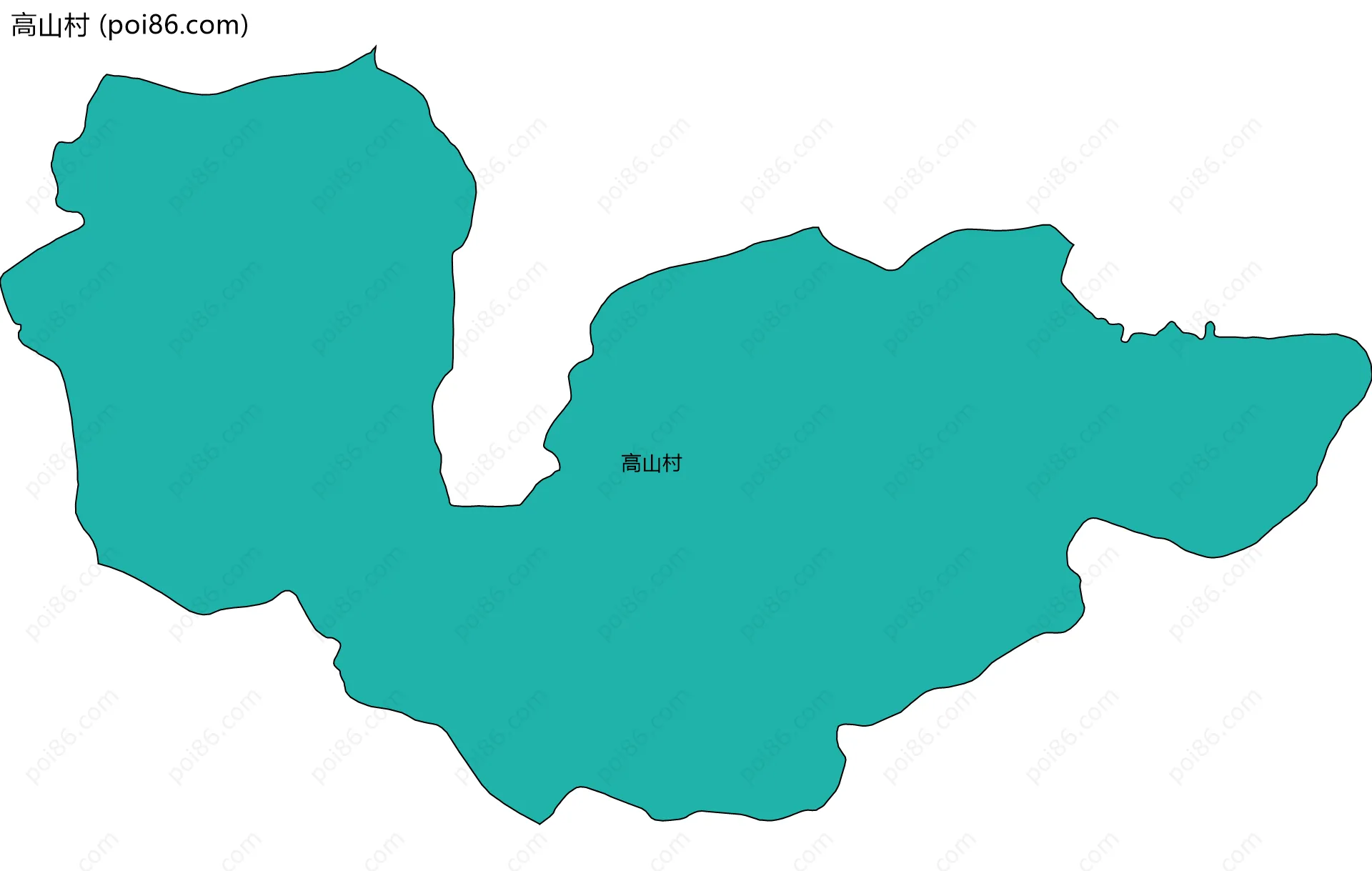 高山村边界地图