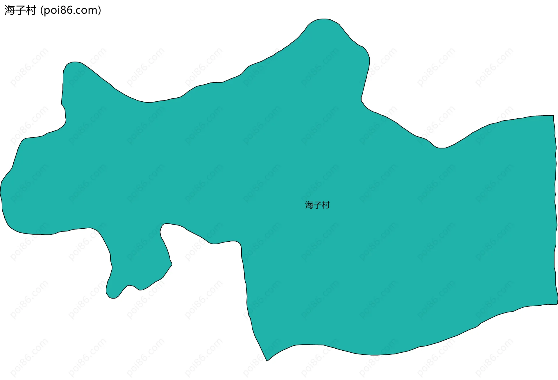 海子村边界地图