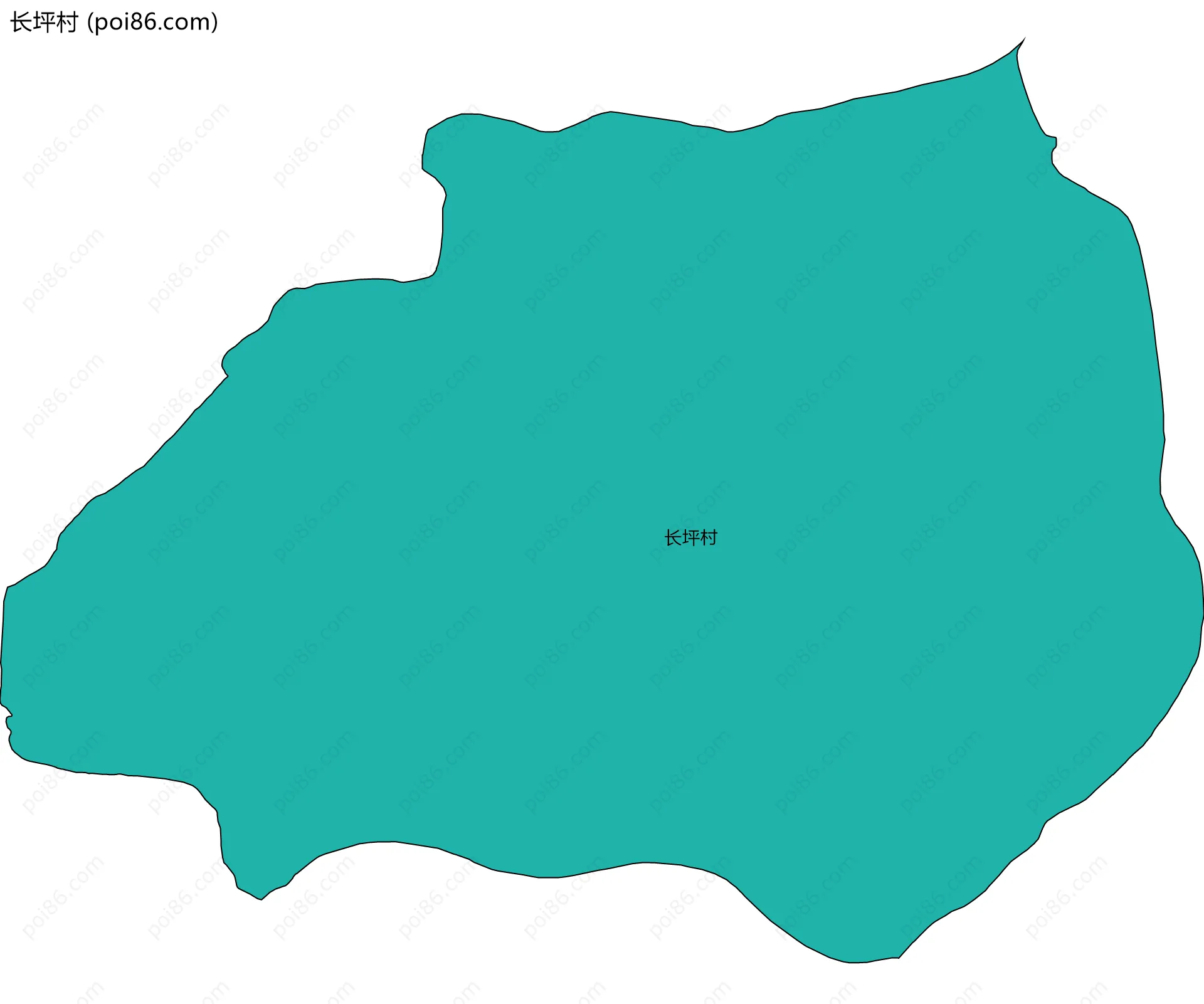 长坪村边界地图