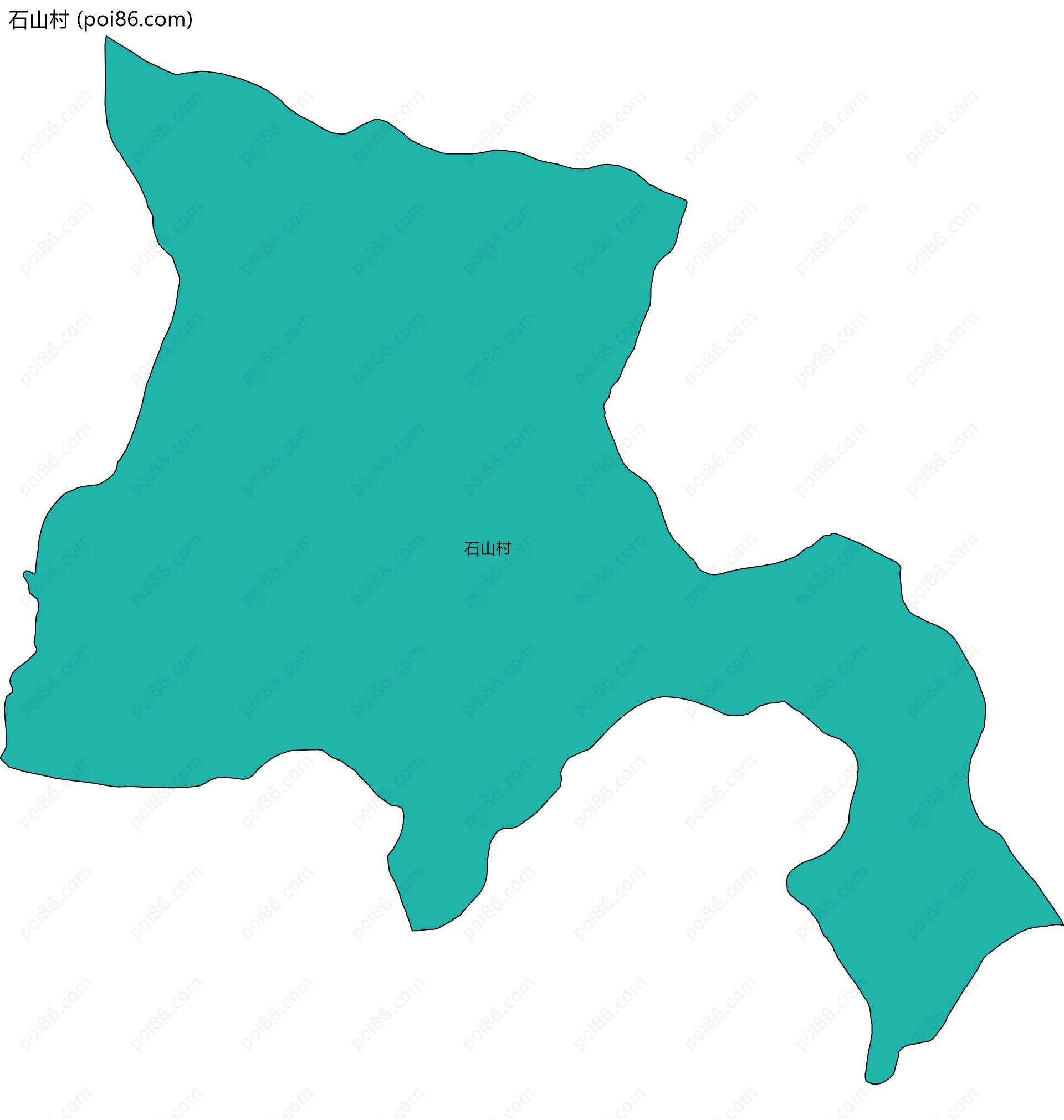 石山村边界地图