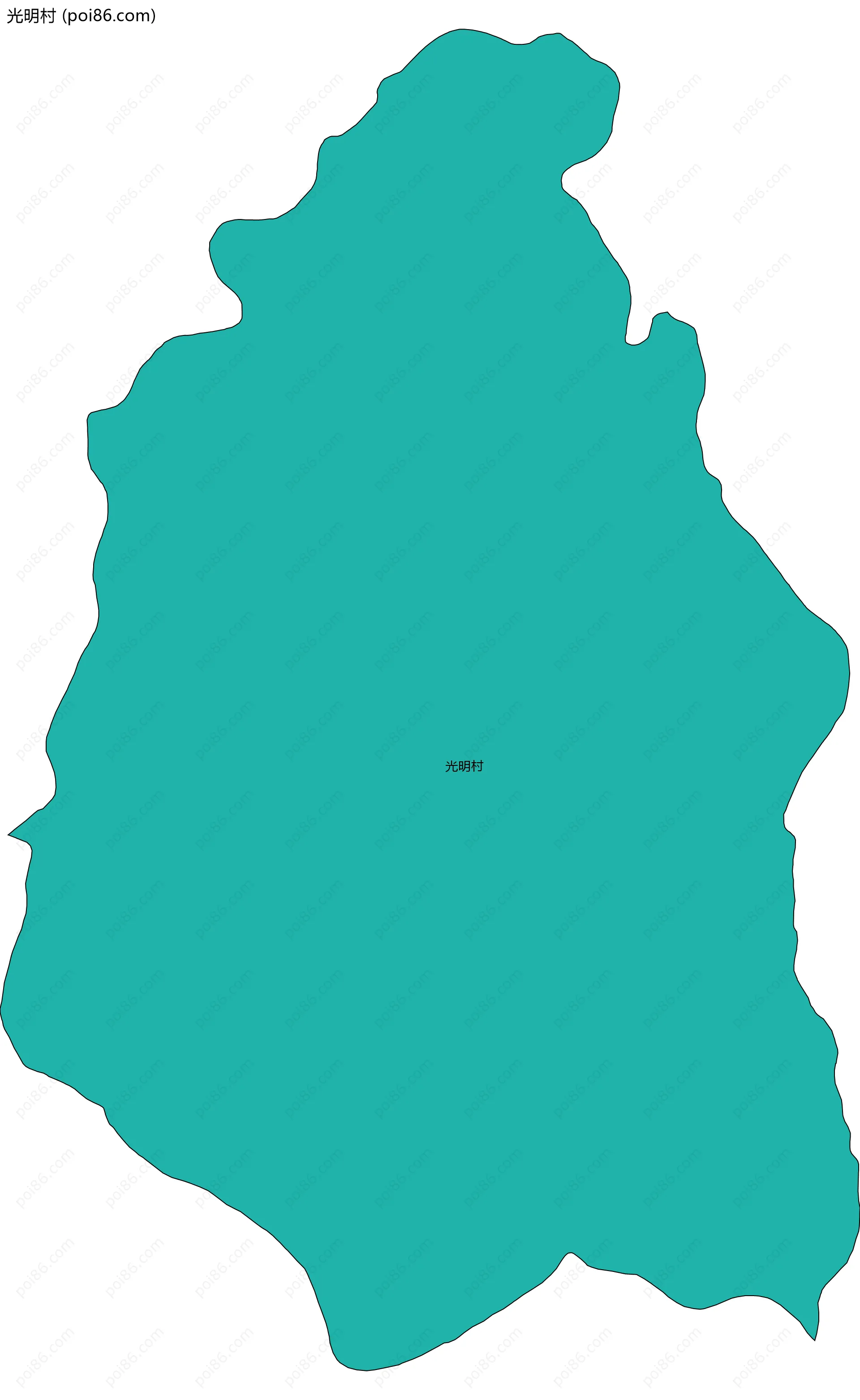 光明村边界地图