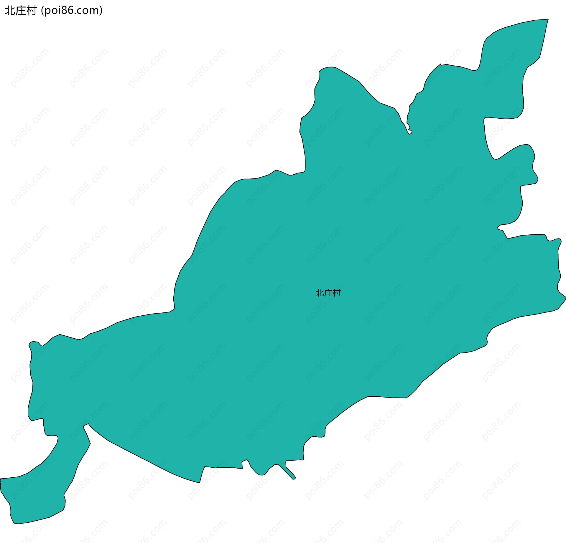 北庄村边界地图