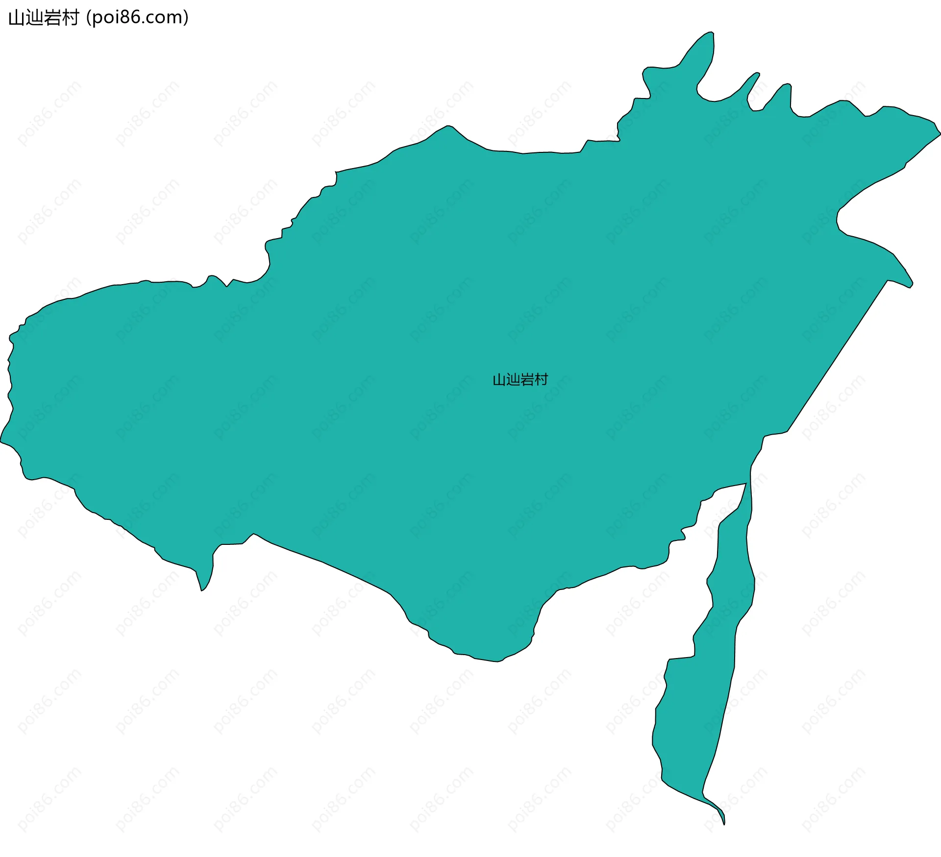山辿岩村边界地图