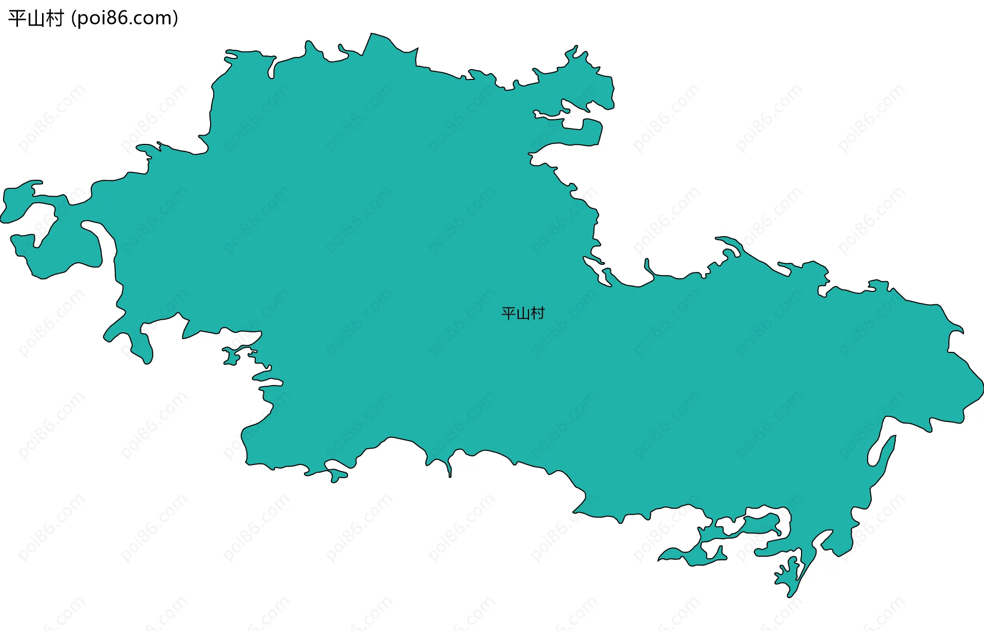 平山村边界地图