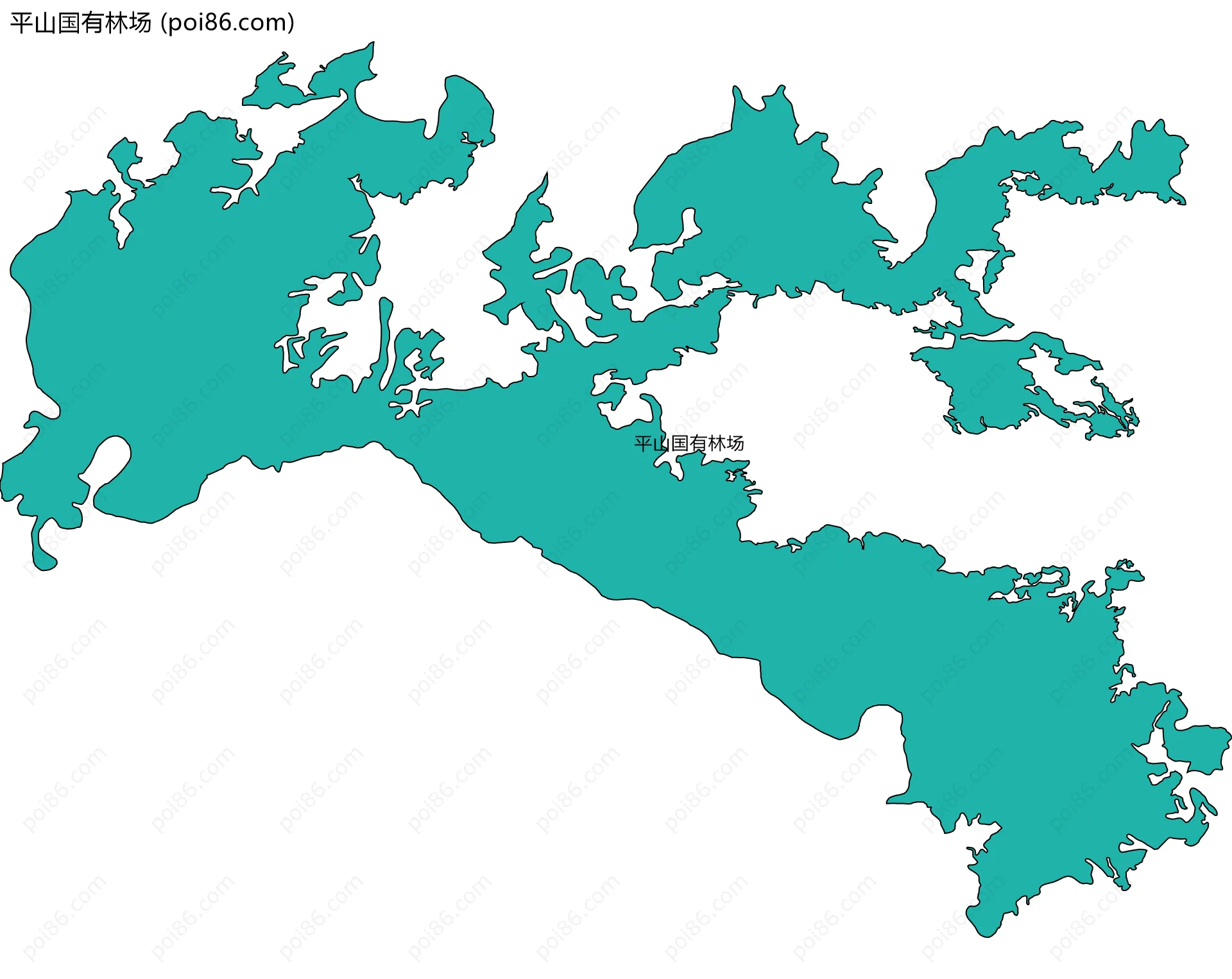 平山国有林场边界地图