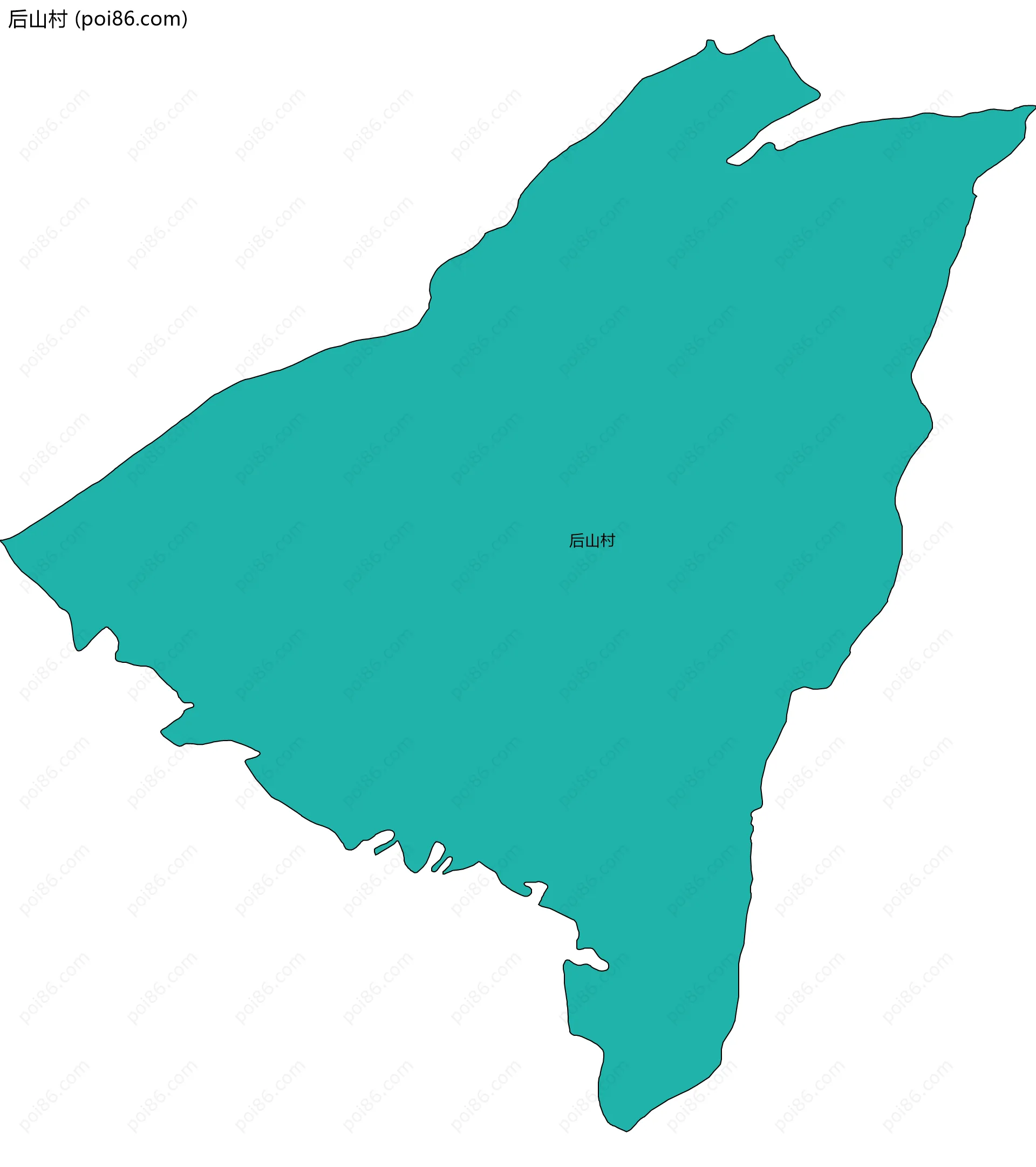 后山村边界地图