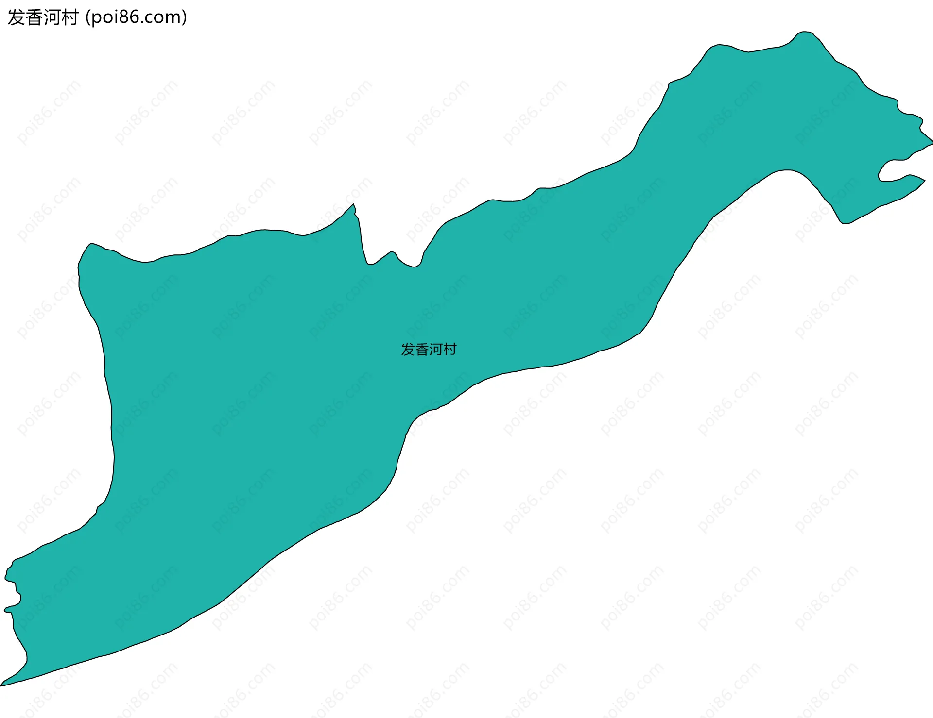 发香河村边界地图