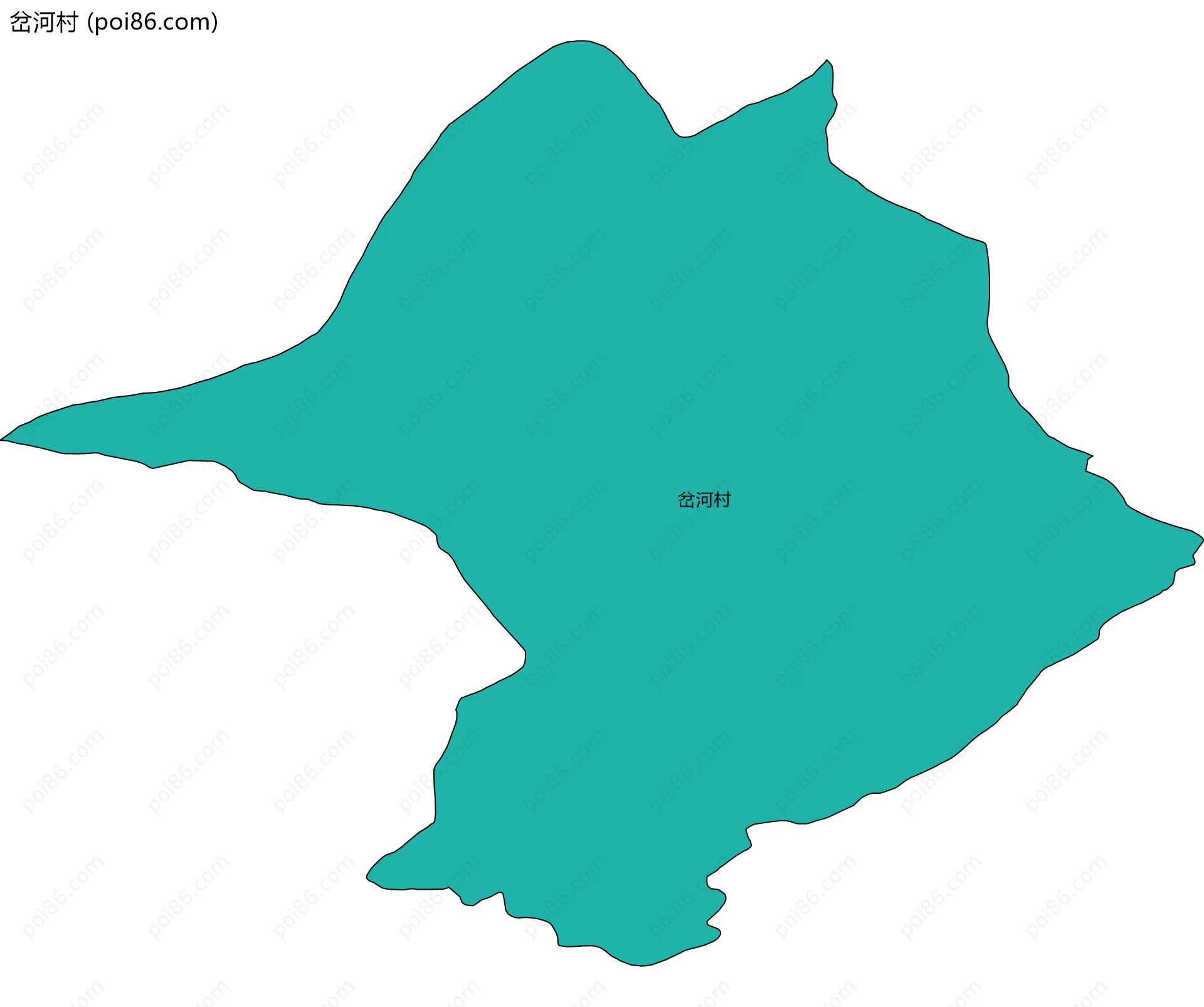 岔河村边界地图