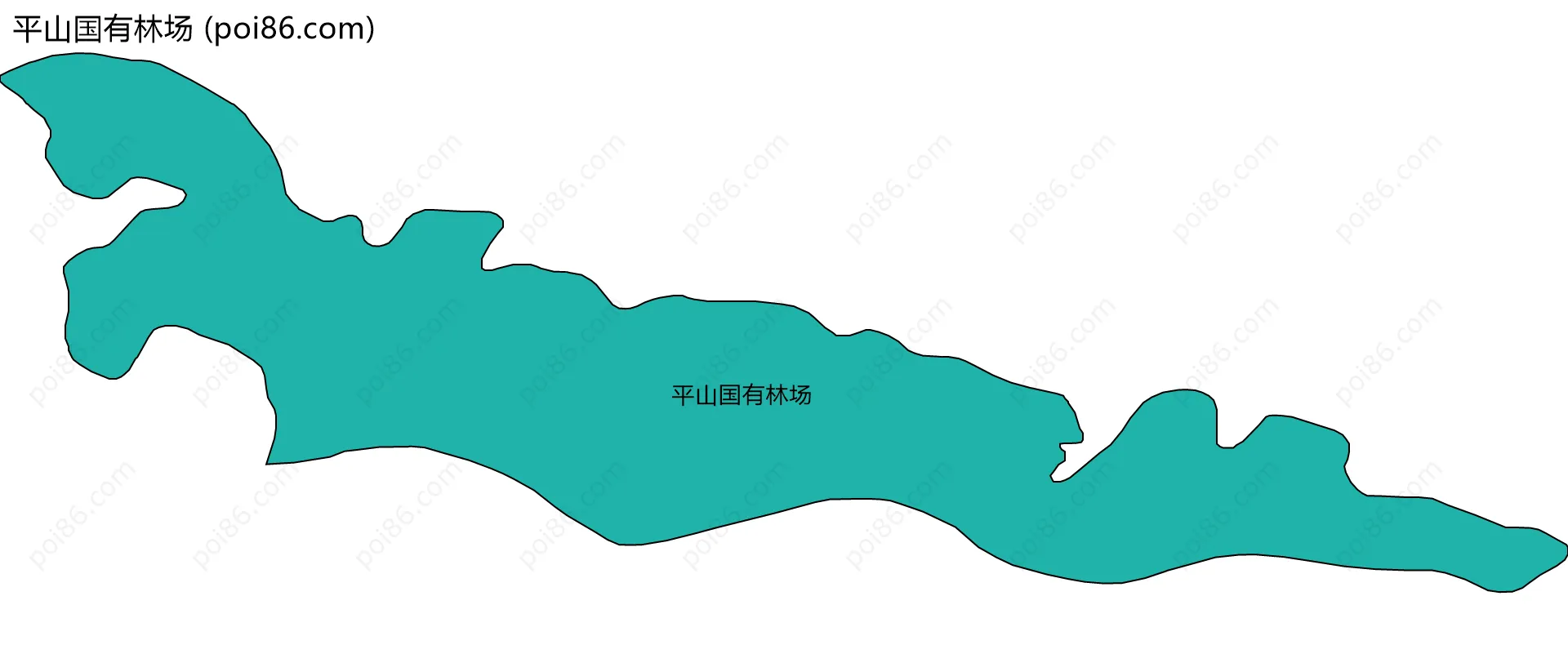 平山国有林场边界地图