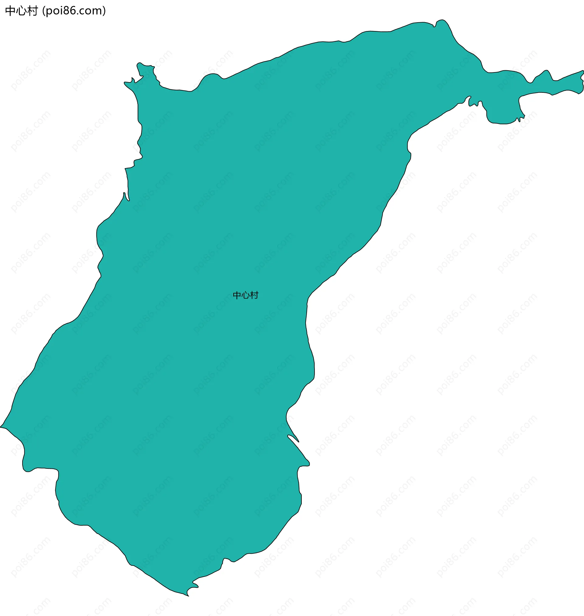 中心村边界地图