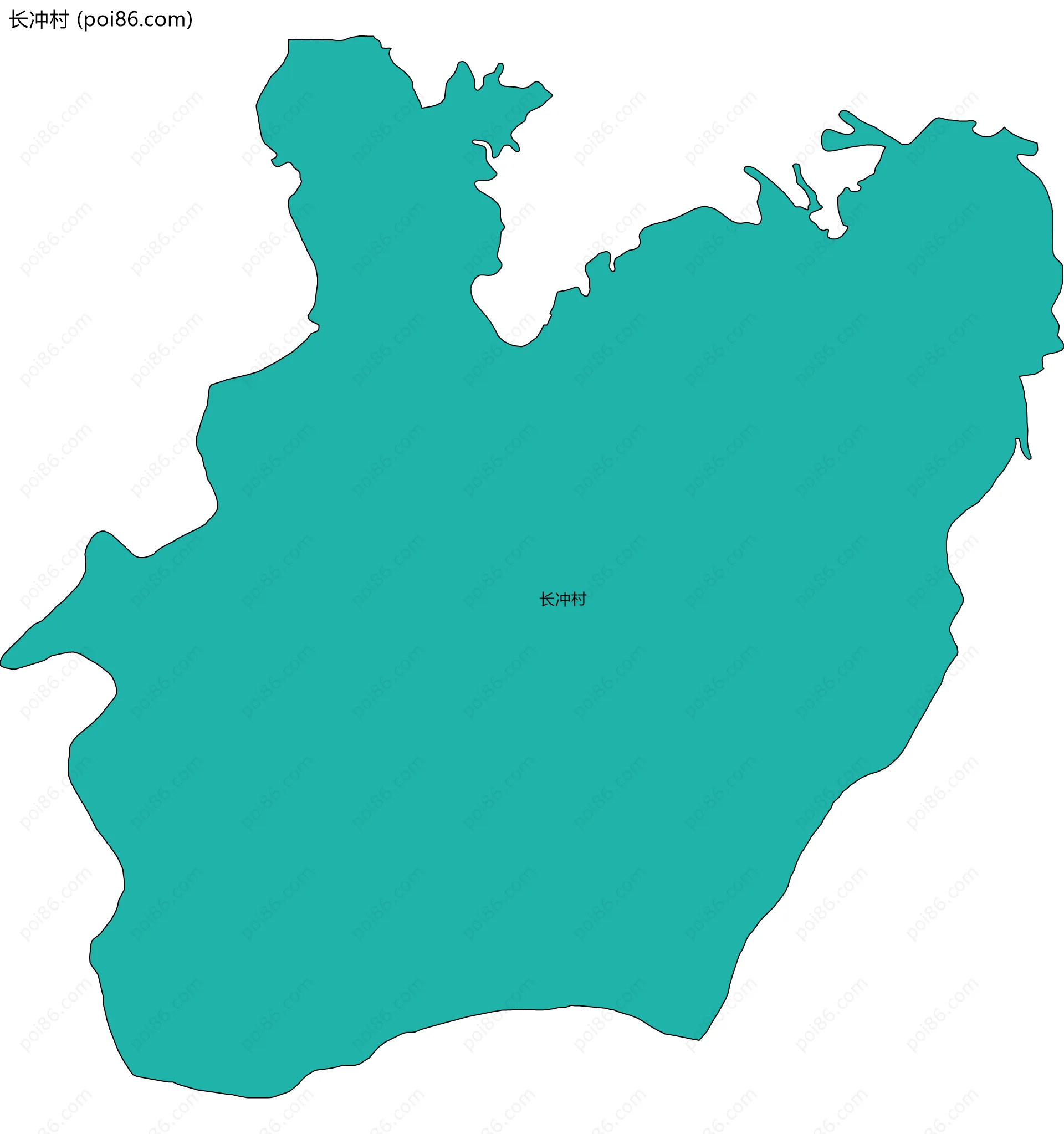 长冲村边界地图