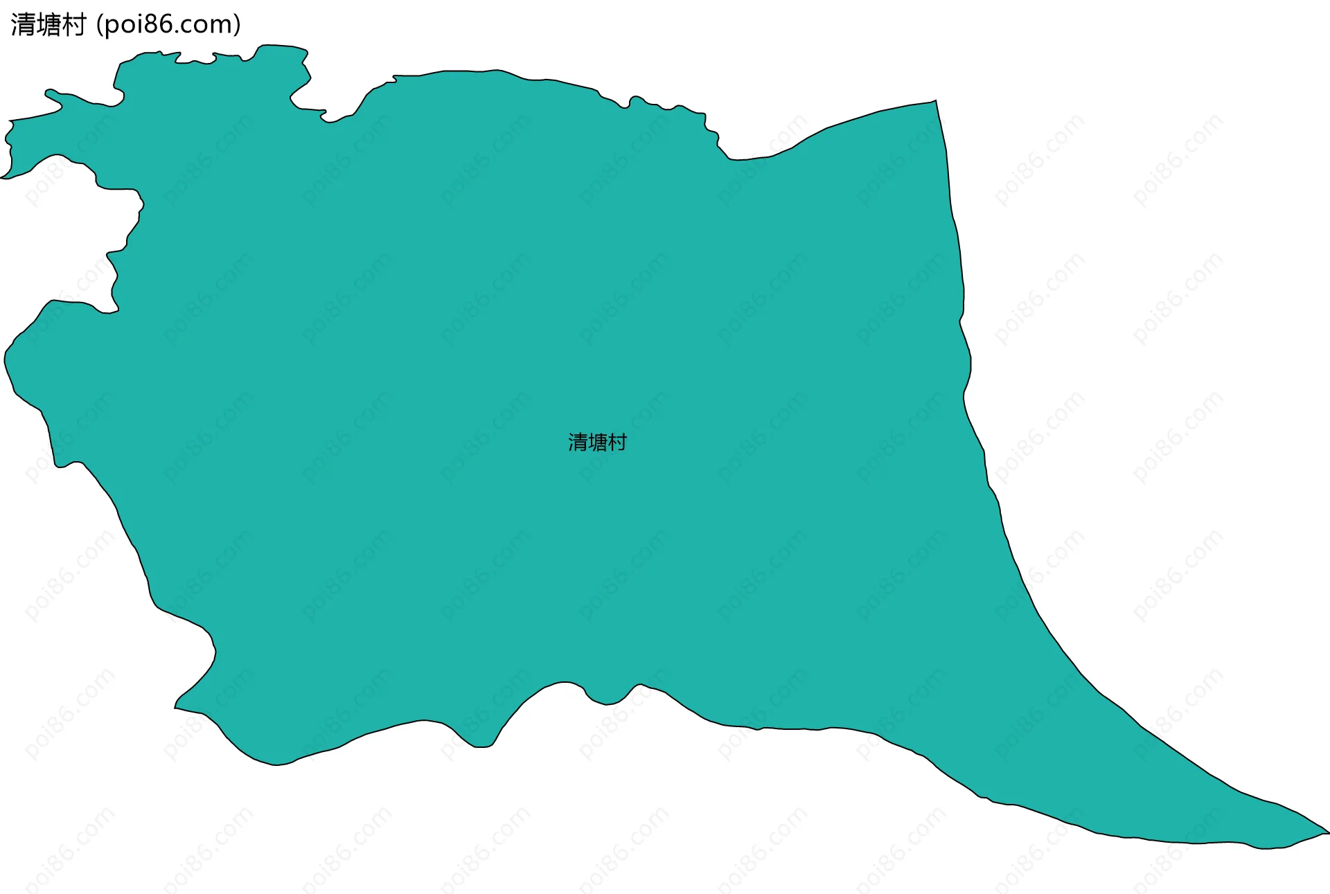 清塘村边界地图