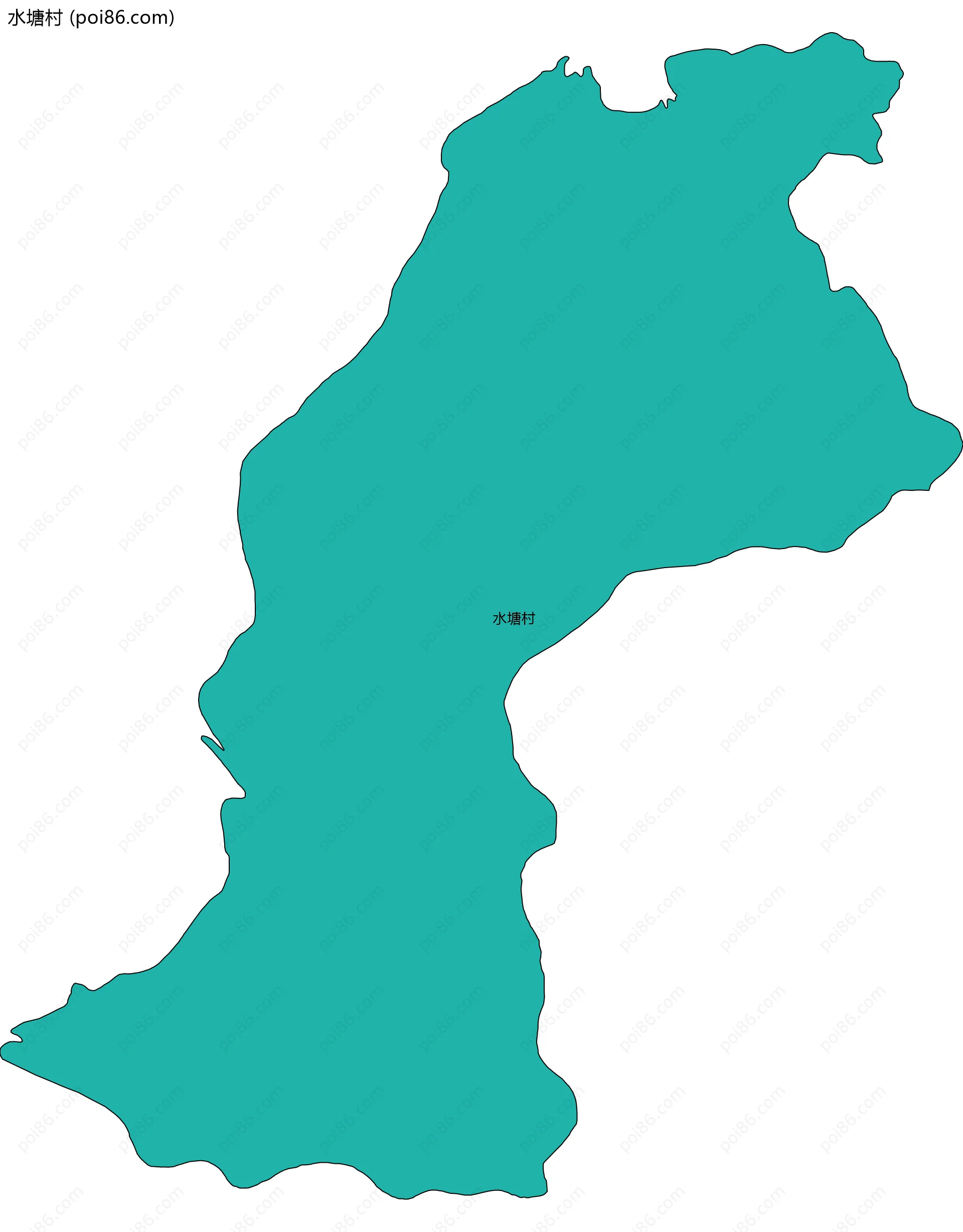 水塘村边界地图