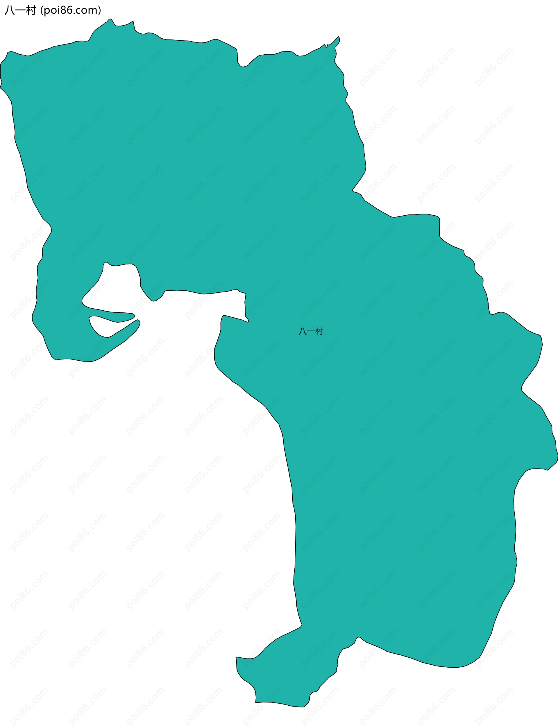 八一村边界地图