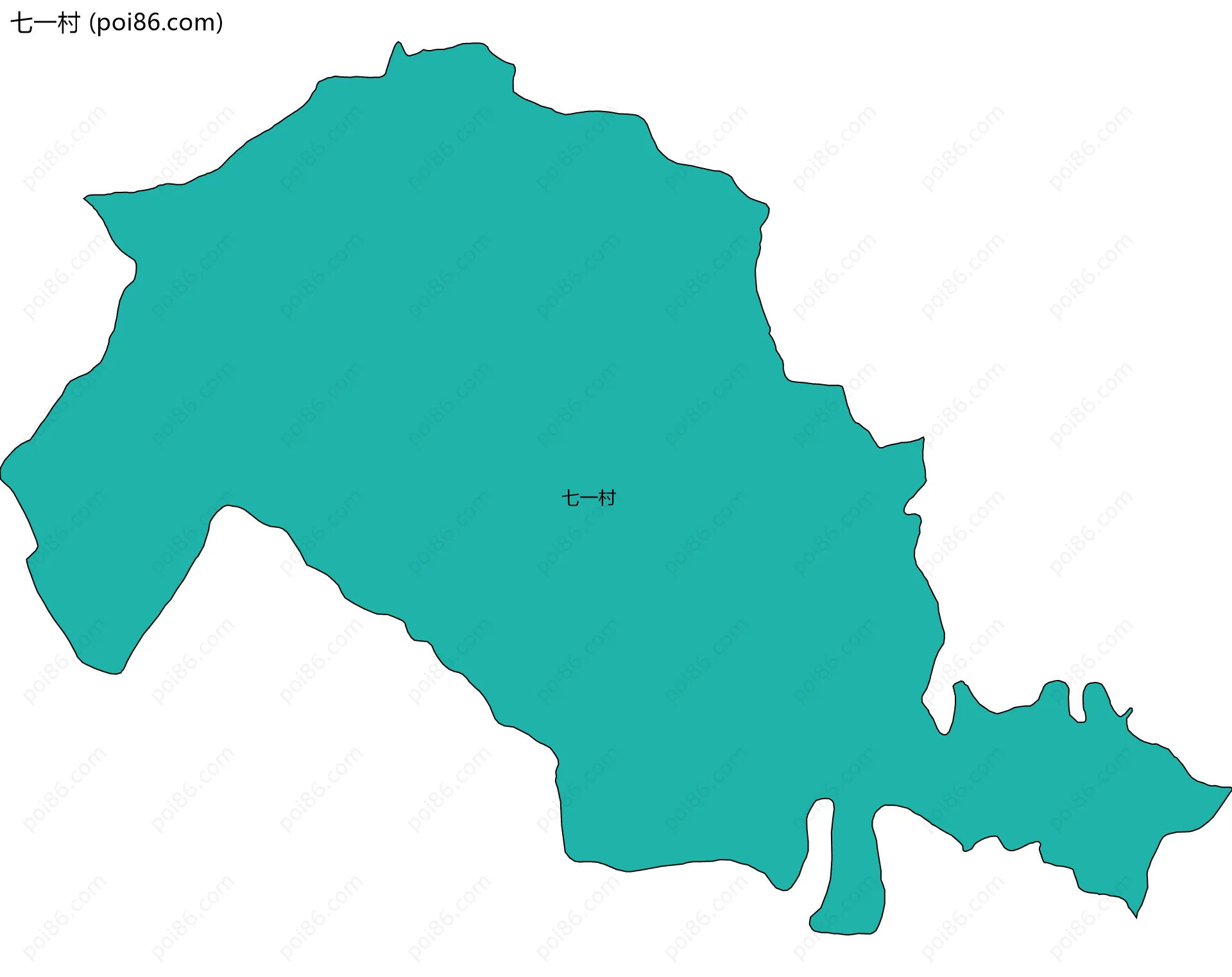 七一村边界地图