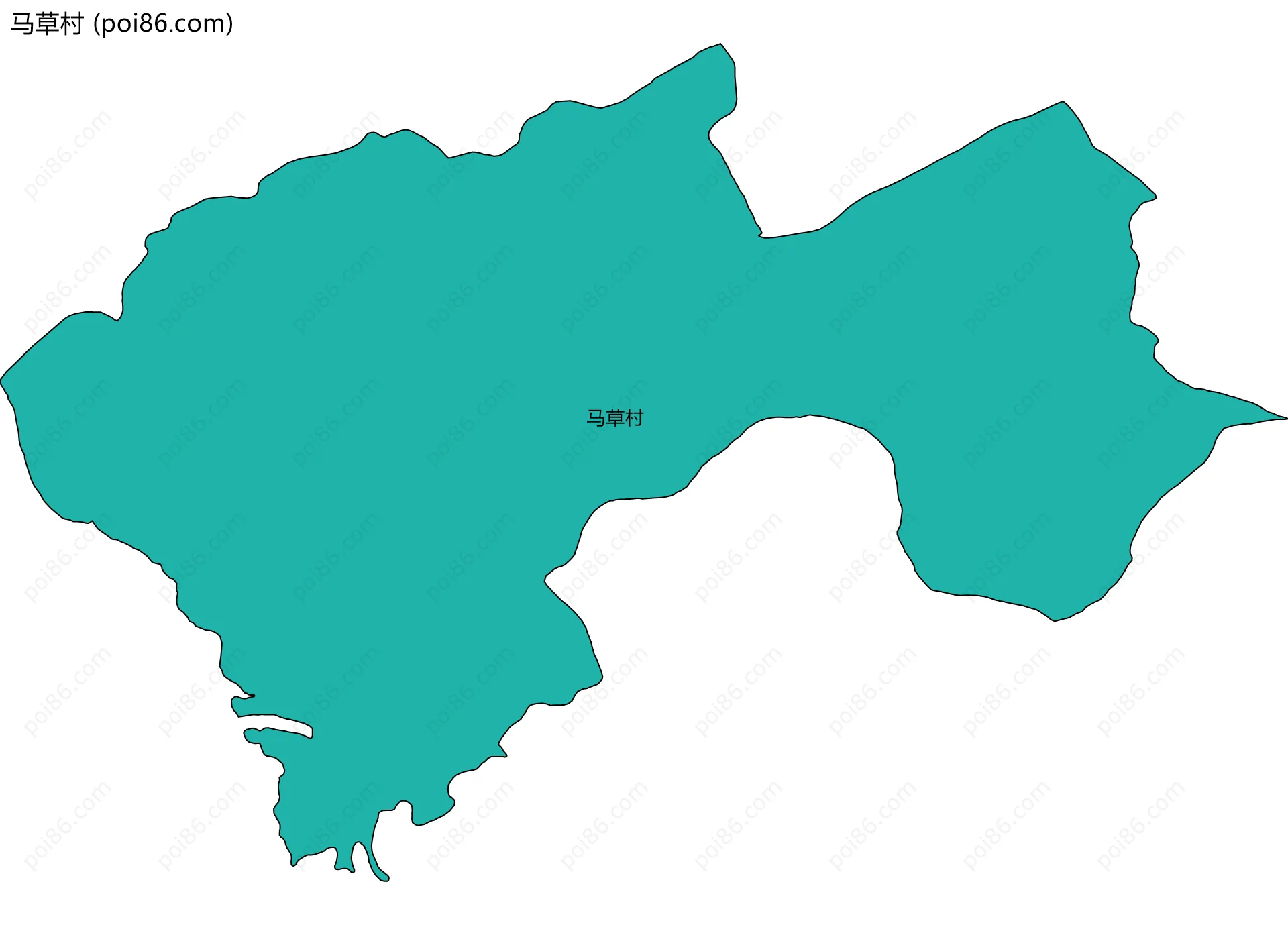 马草村边界地图