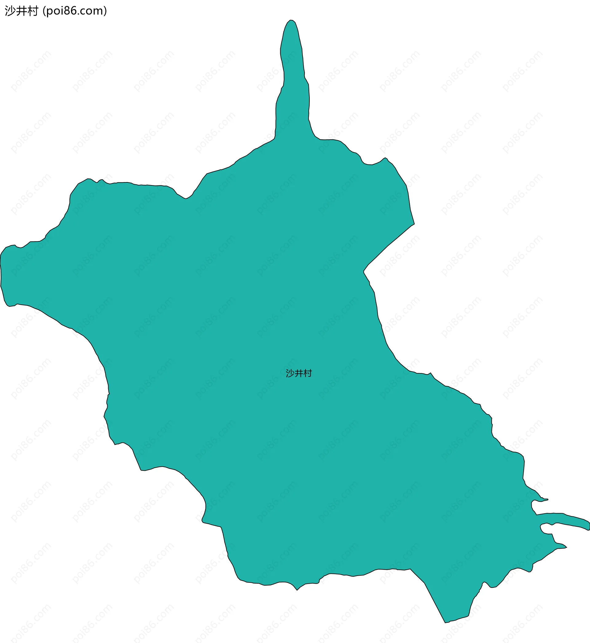 沙井村边界地图