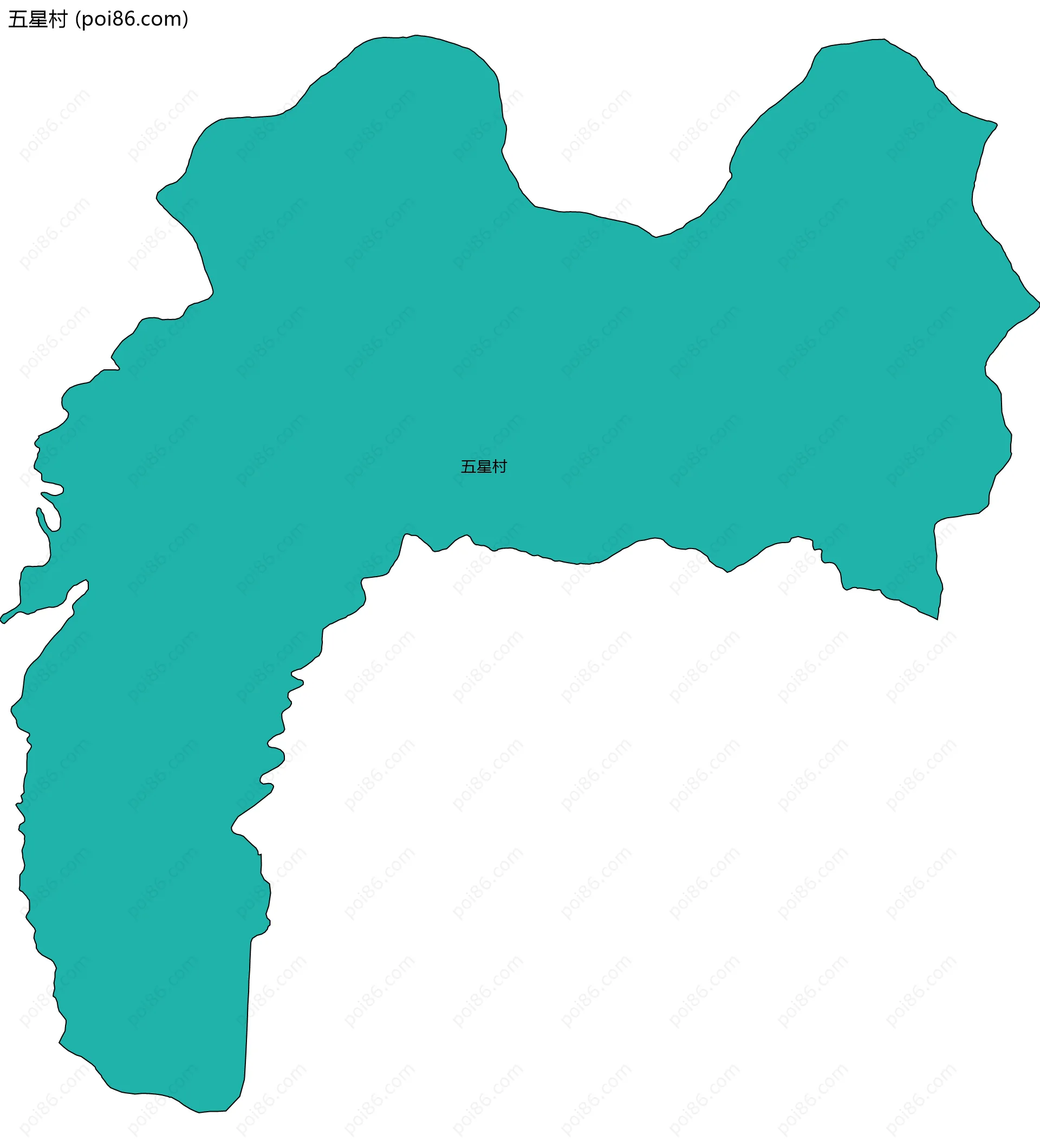 五星村边界地图