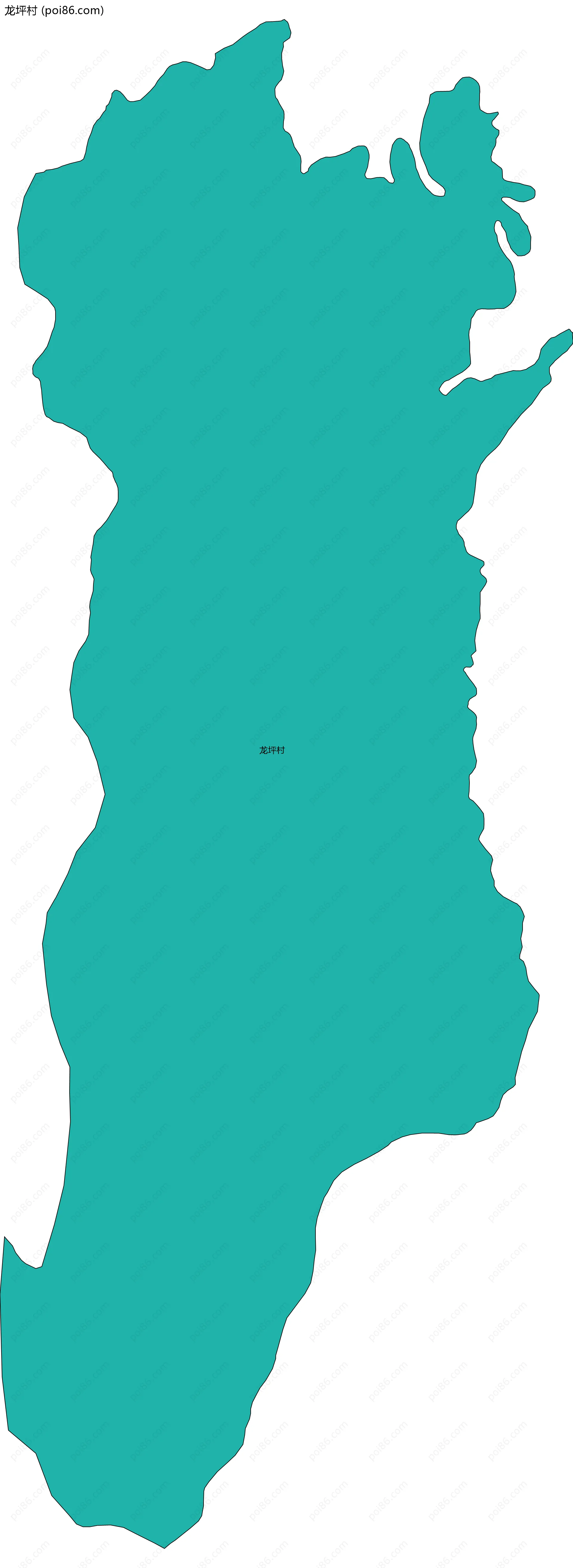 龙坪村边界地图