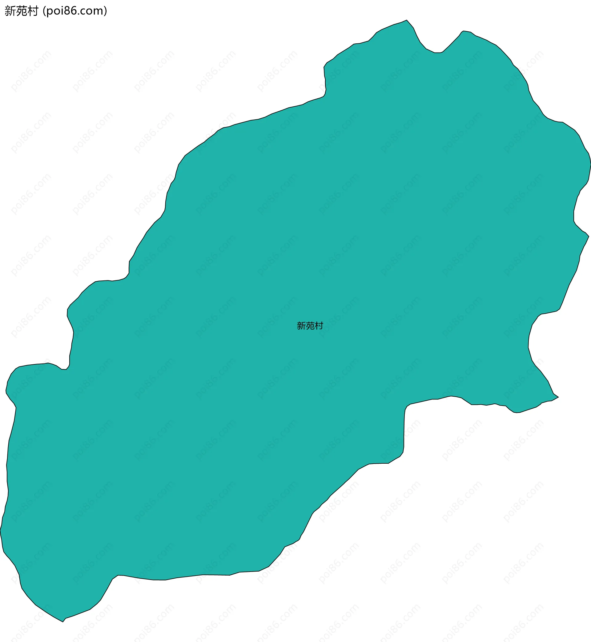 新苑村边界地图